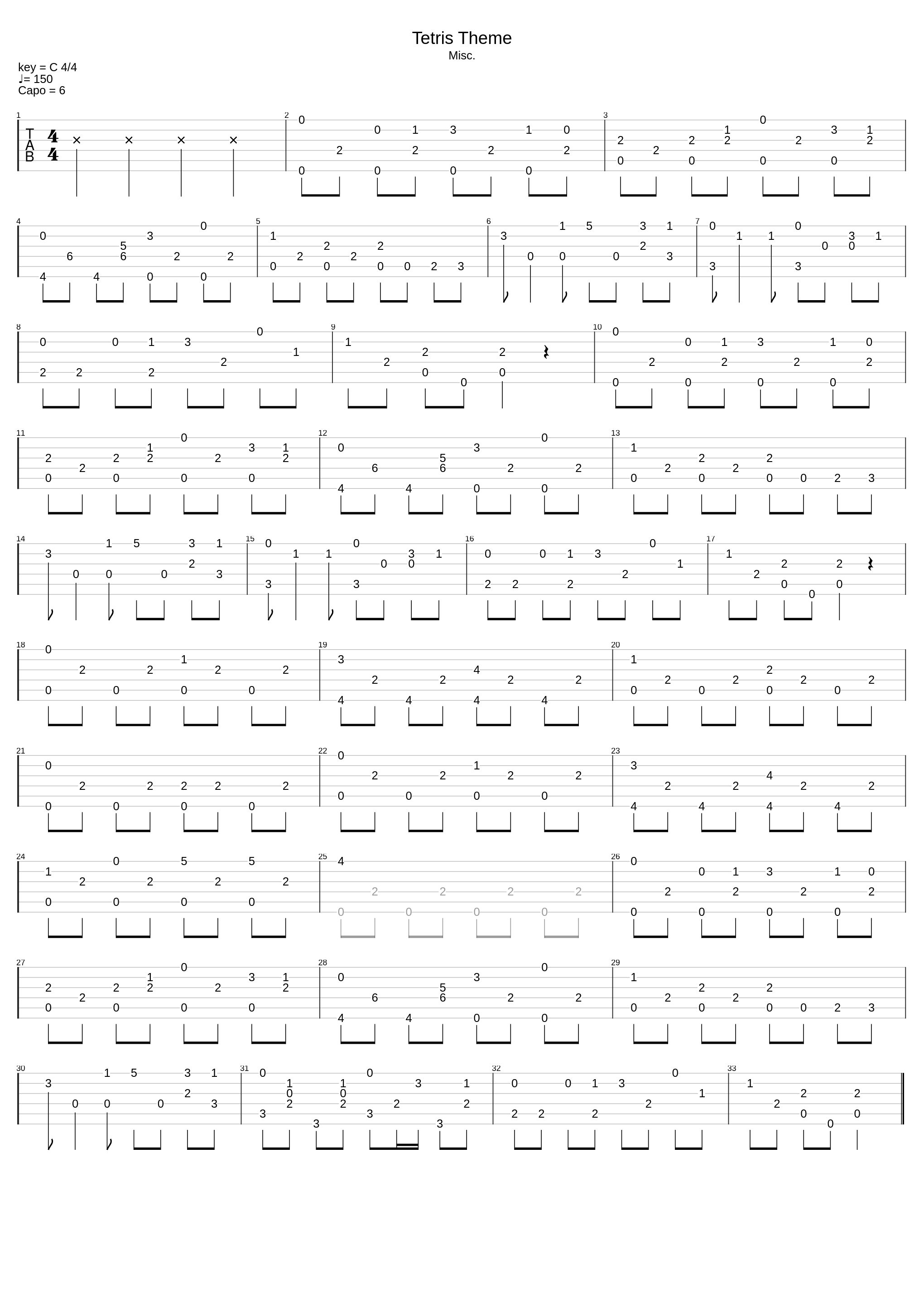 Classical Solo Arrangement_Tetris_1