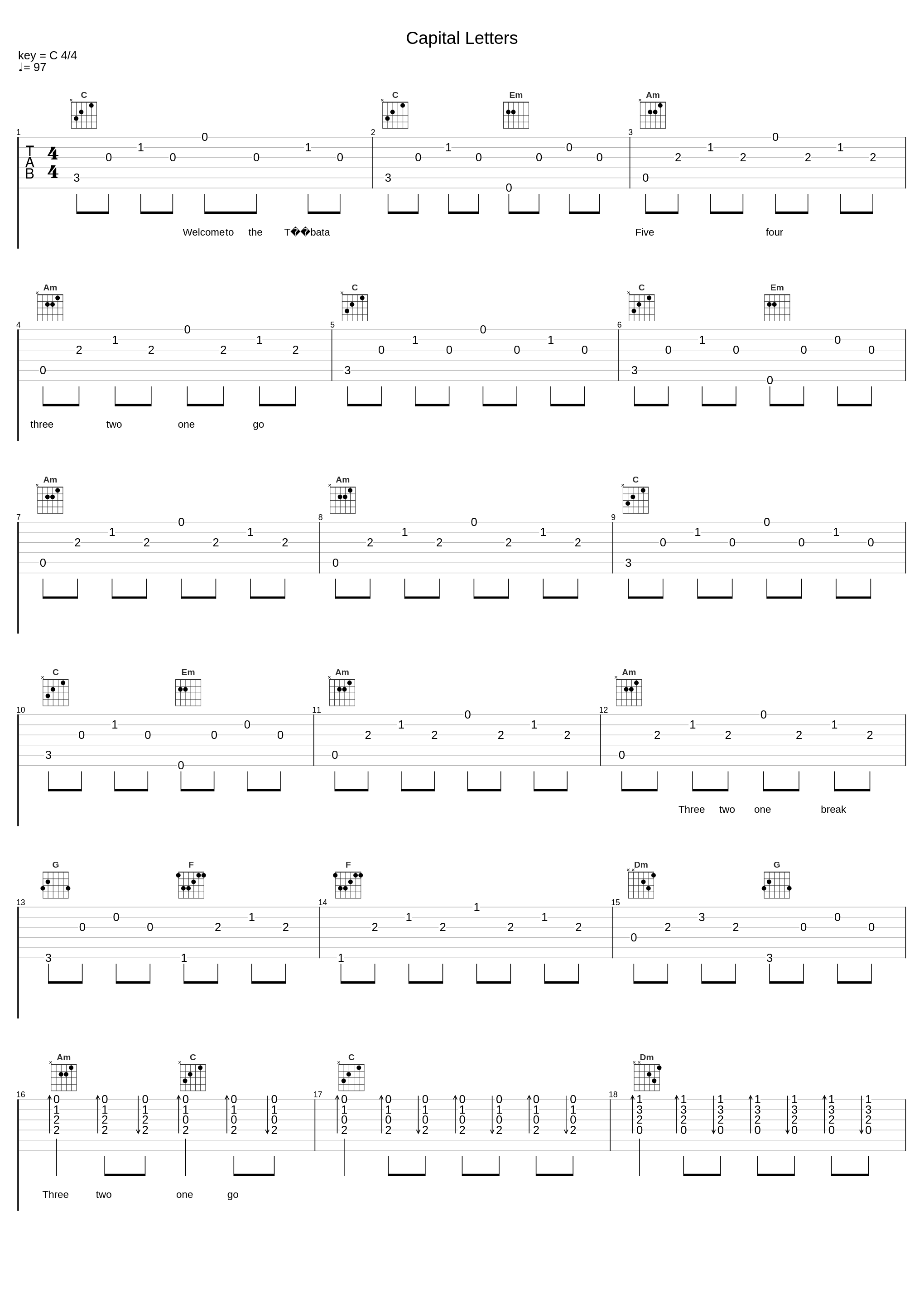 Capital Letters_Tabata Music_1