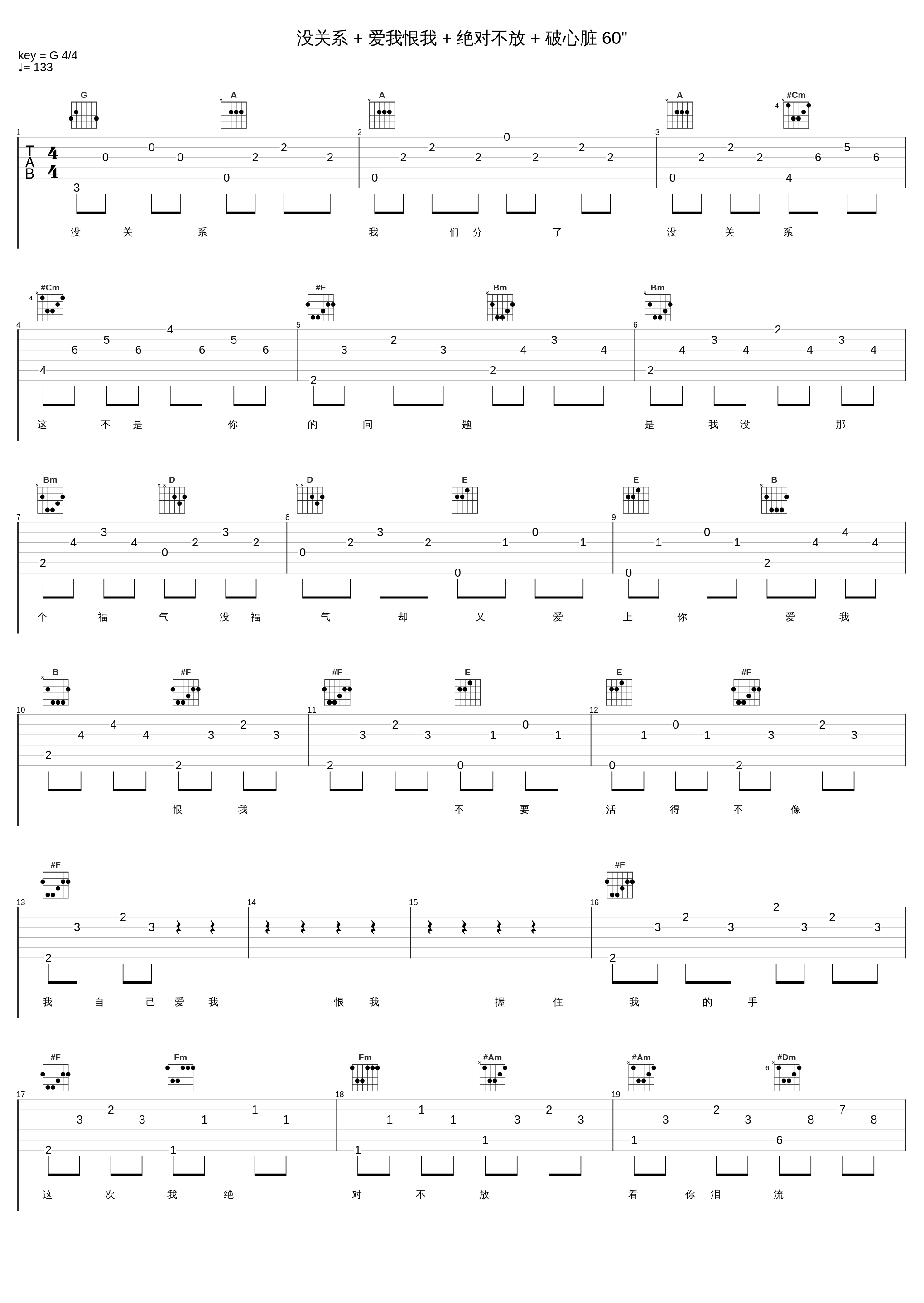 没关系 + 爱我恨我 + 绝对不放 + 破心脏 60"_吴克群_1