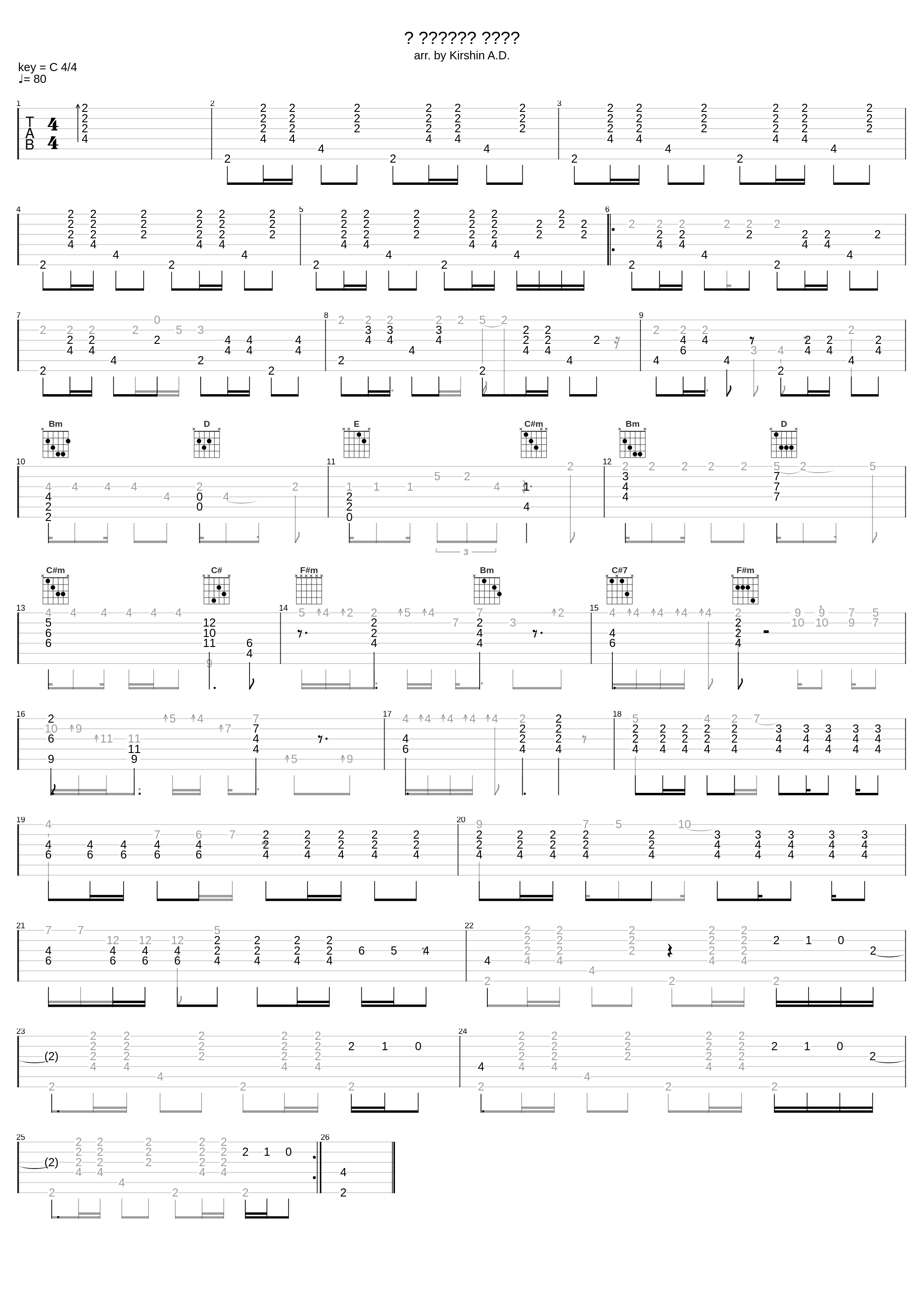 В Питере пить (fingerstyle)_Ленинград_1