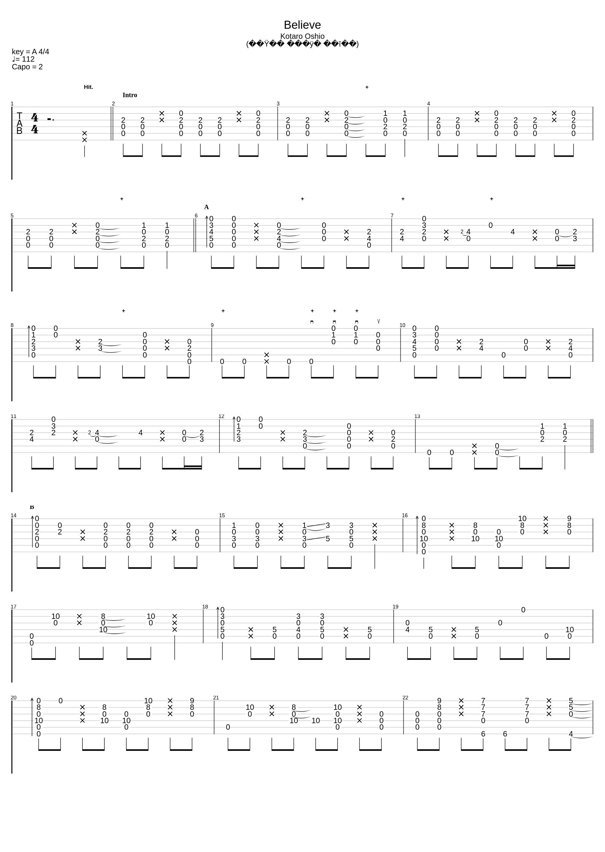 Believe_Kotaro Oshio_1