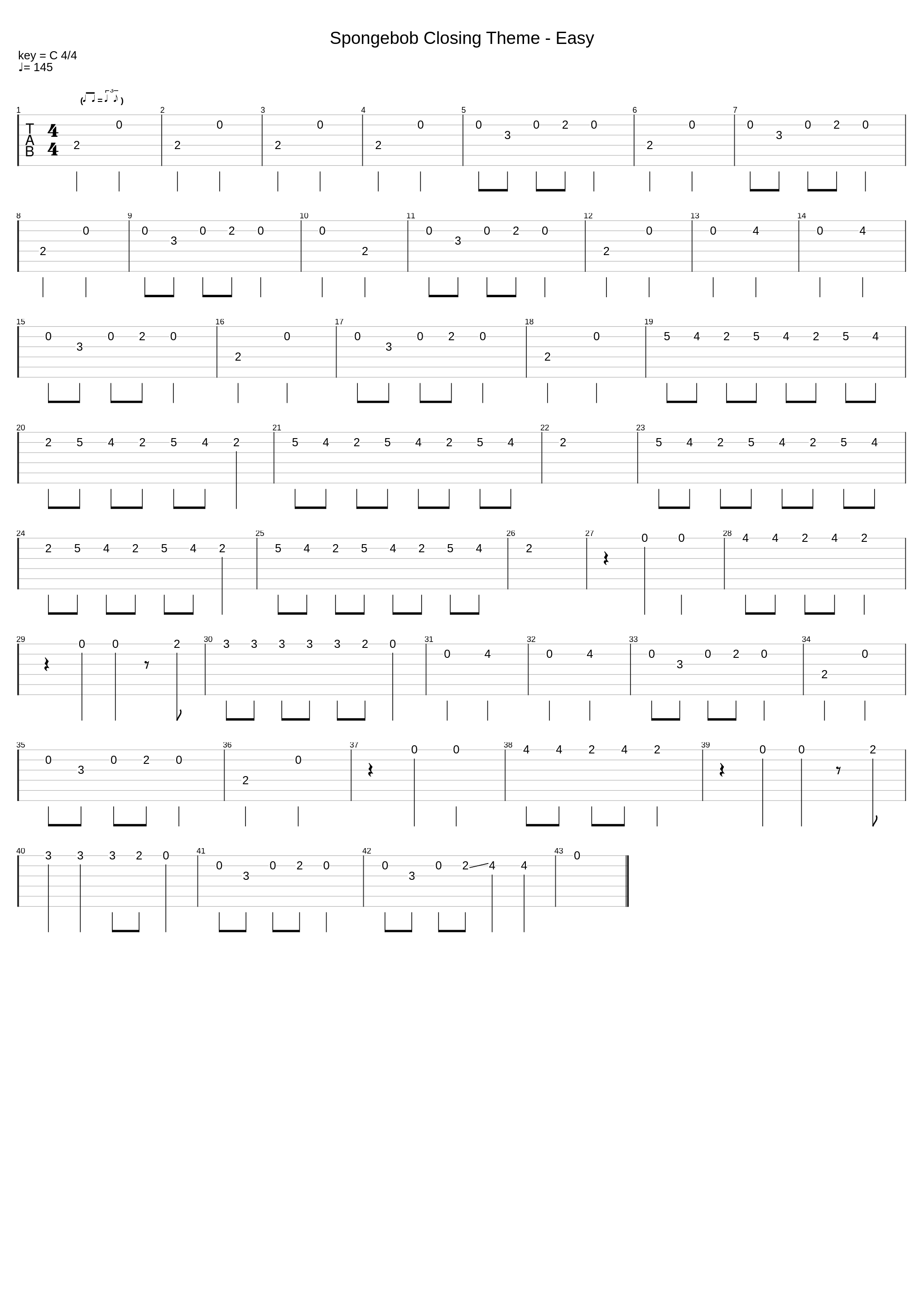 SpongeBob Closing Theme - Easy_Steve Belfer_1