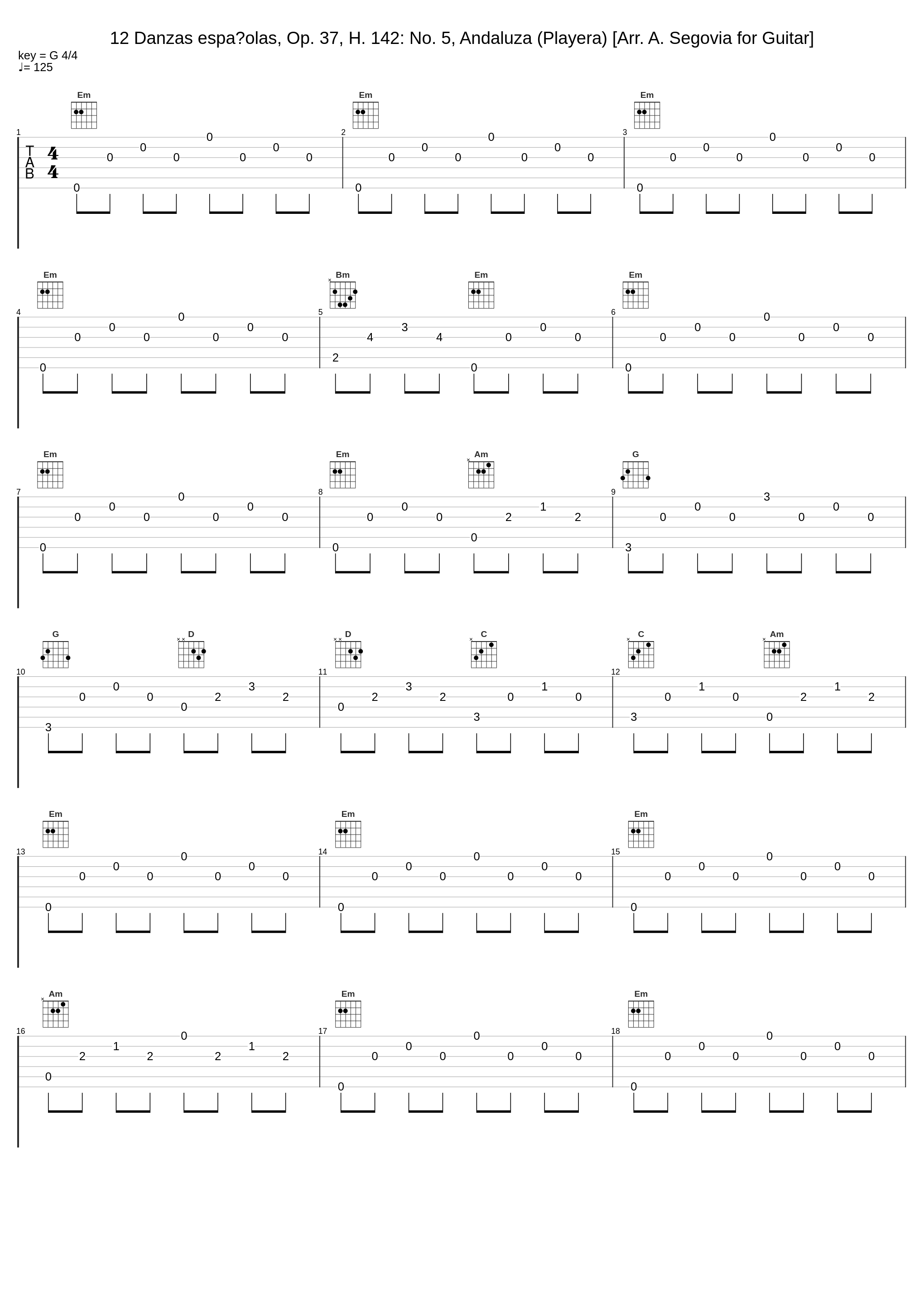 12 Danzas españolas, Op. 37, H. 142: No. 5, Andaluza (Playera) [Arr. A. Segovia for Guitar]_Daniel Fortea_1