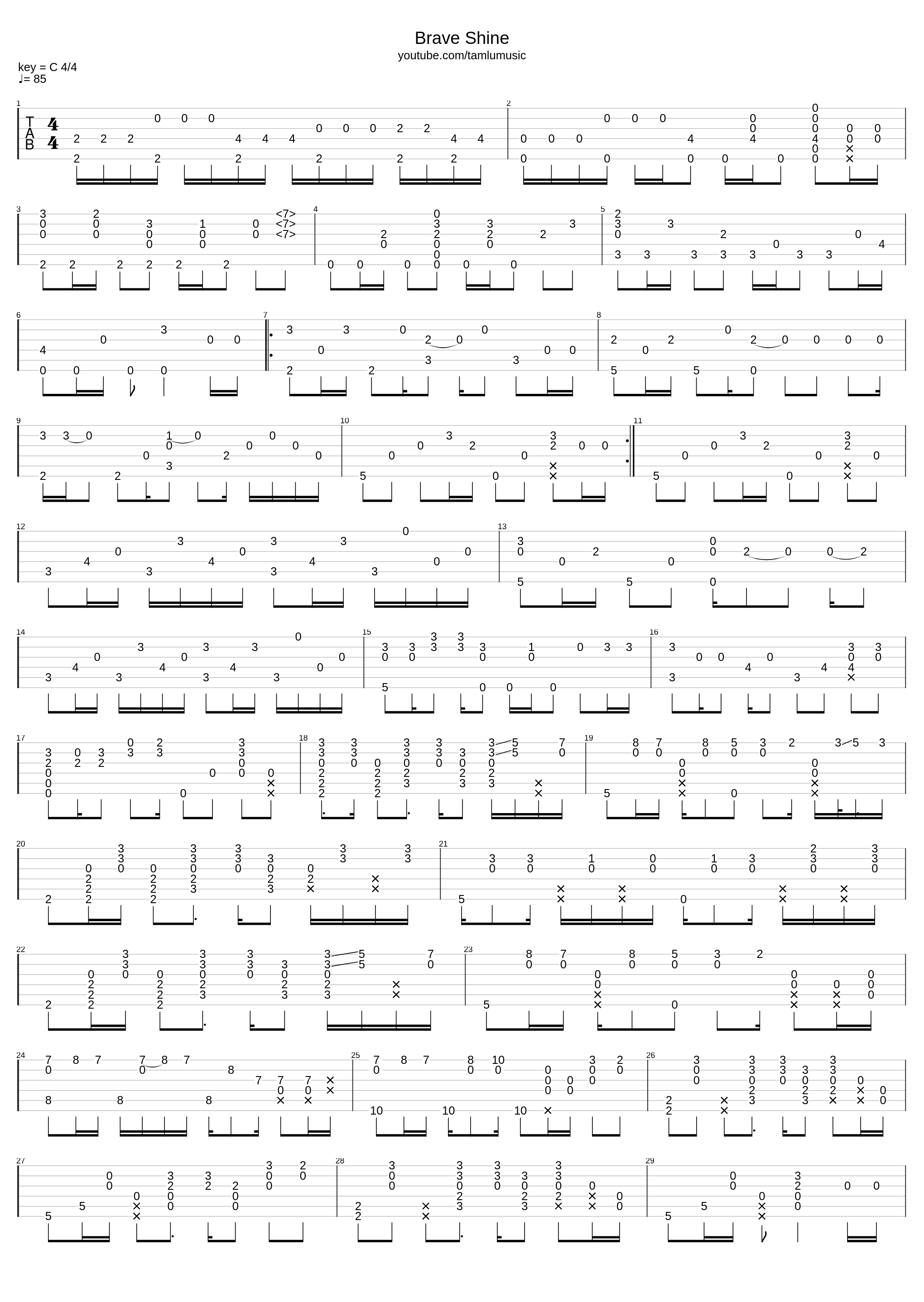 Brave Shine - Aimer_Tam Lu Music_1