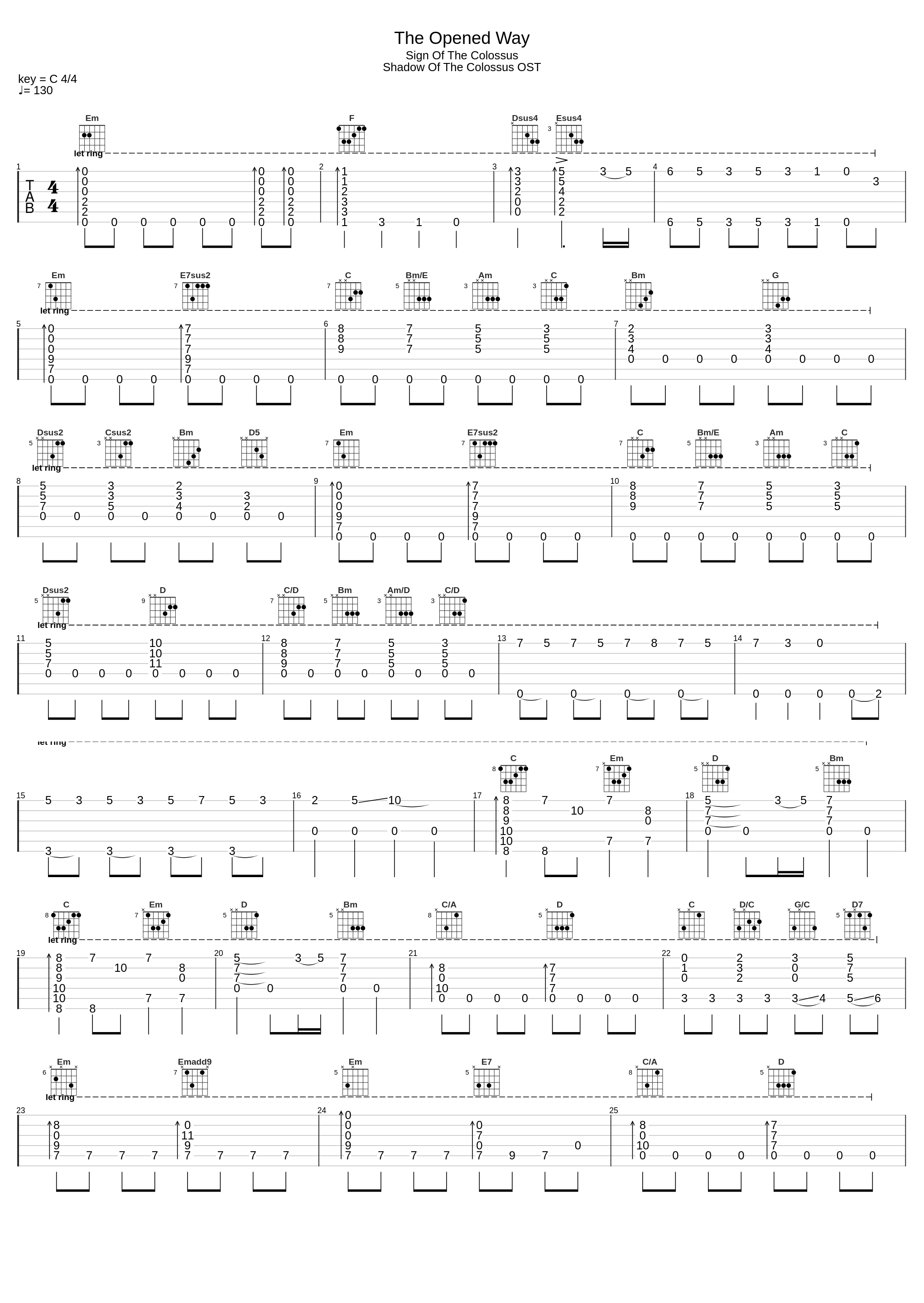 The Opened Way (Acoustic)_Shadow Of The Colossus_1