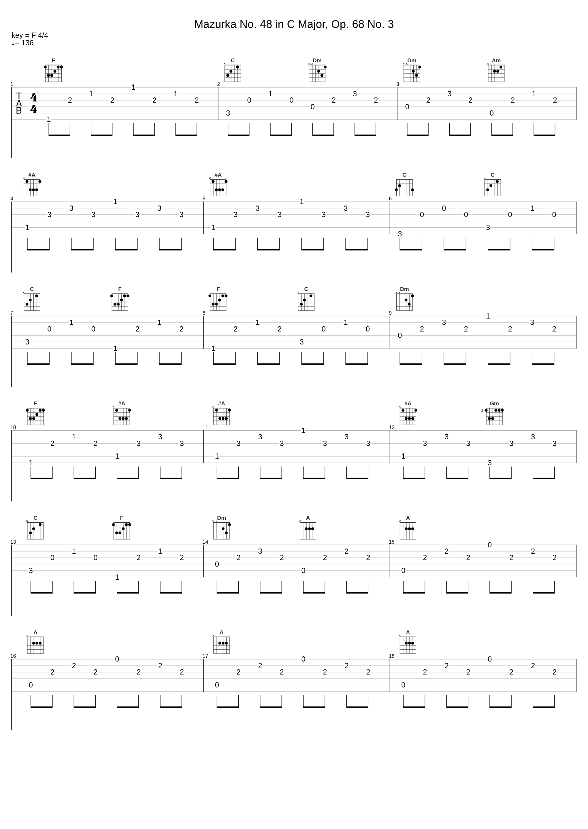 Mazurka No. 48 in C Major, Op. 68 No. 3_Georges Daucampas,Frédéric Chopin_1