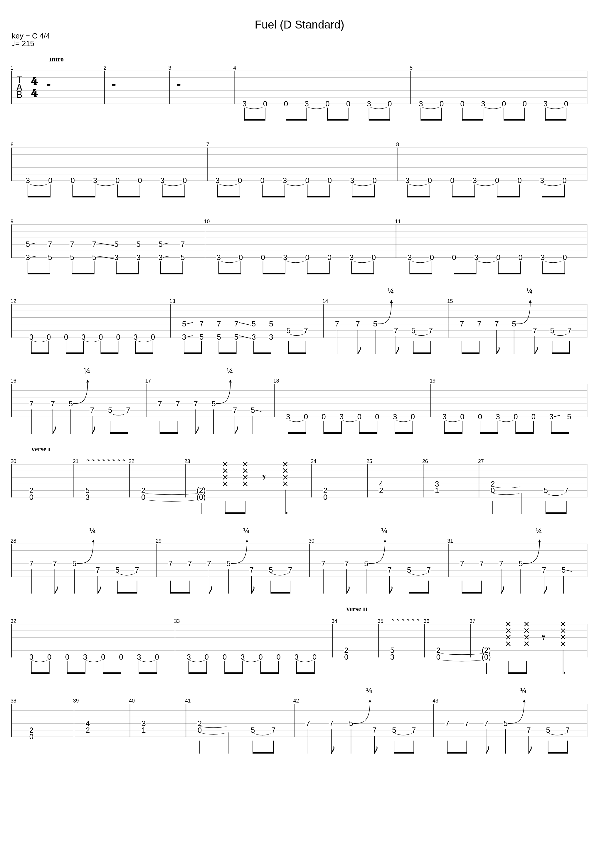 Fuel (D Standard)_Metallica_1