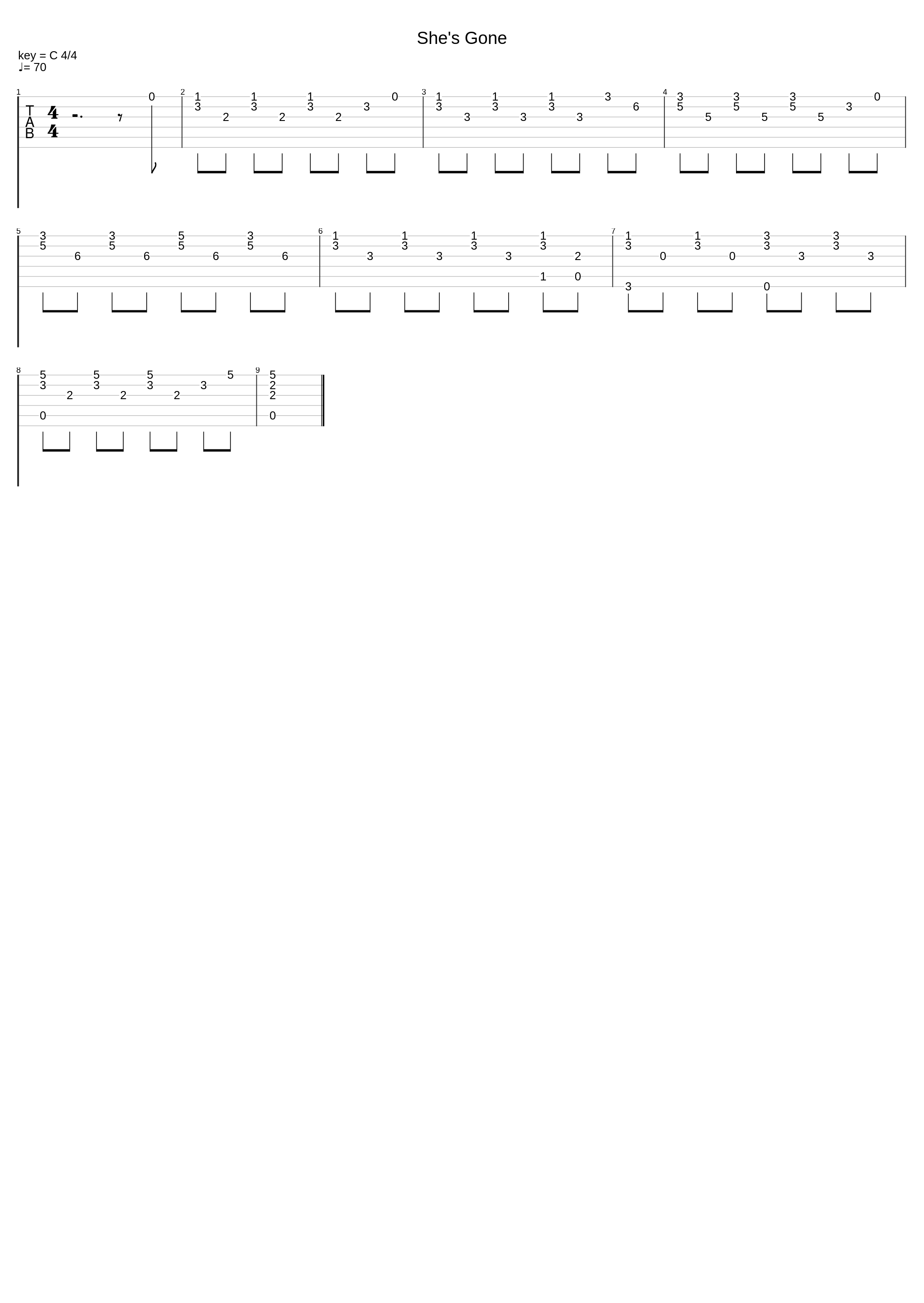 She Is Gone Piano Intro_Steelheart_1