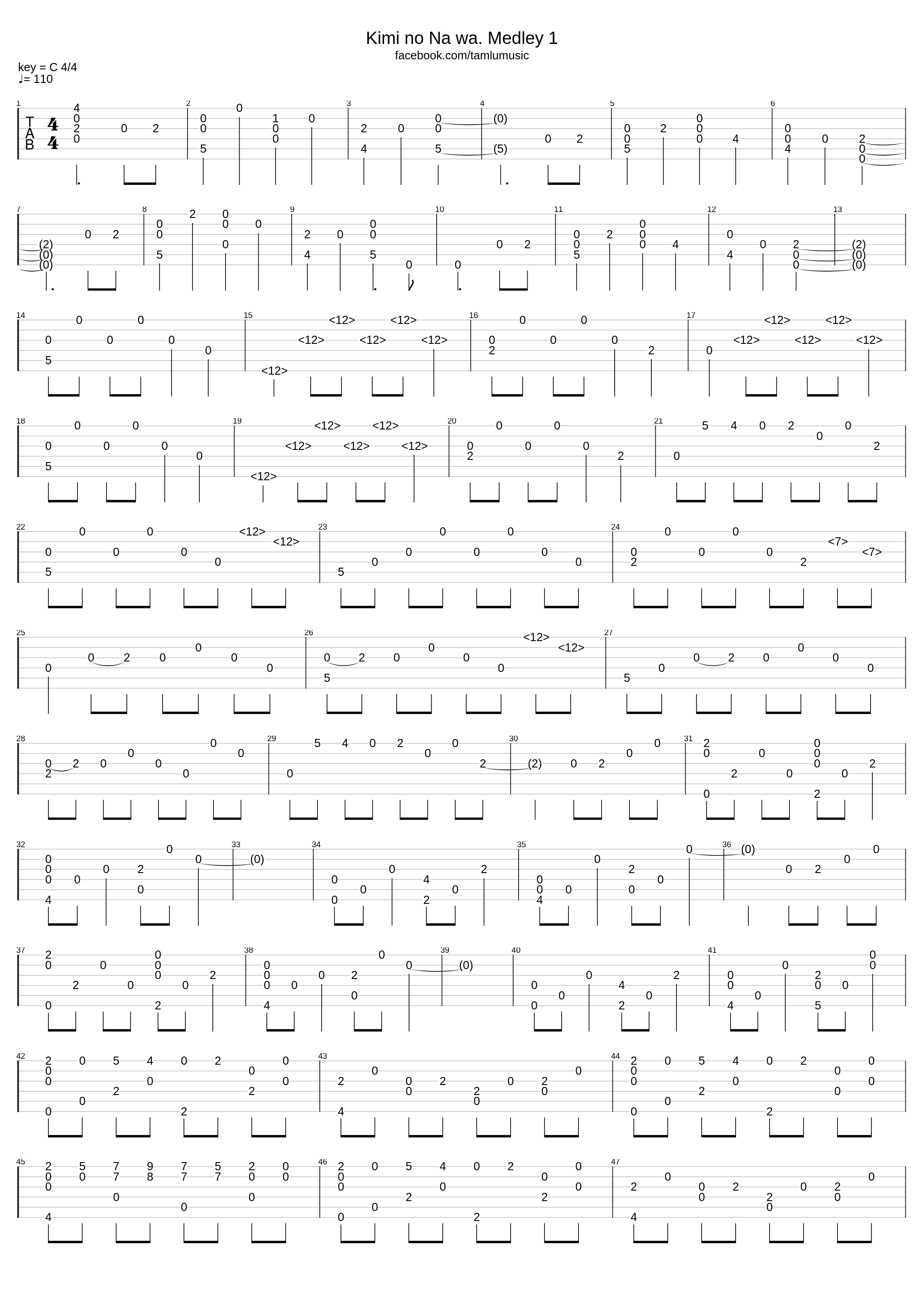 Kimi no nawa (Mitsuha no theme)_Tam Lu Music_1