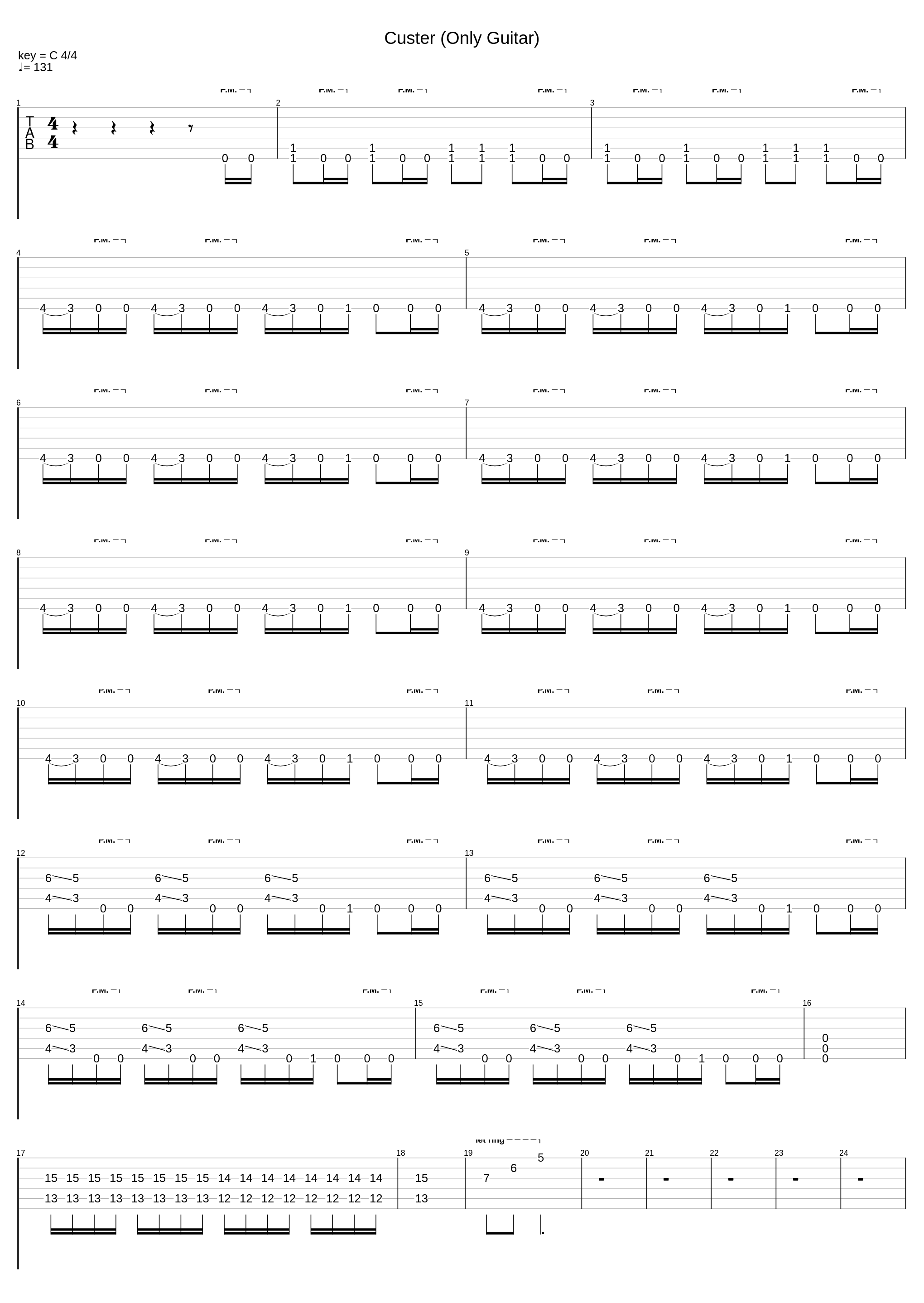 Custer (Only Guitar)_Slipknot_1