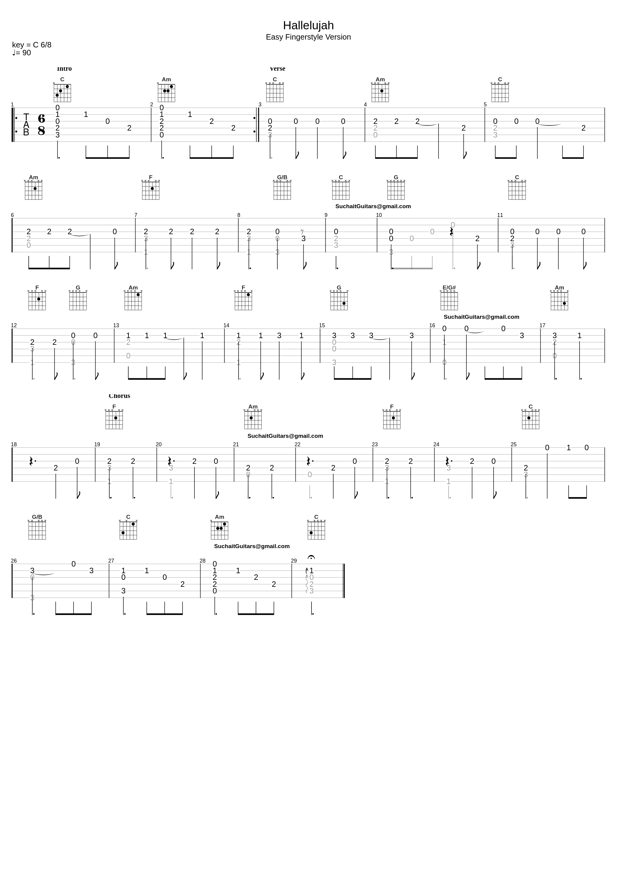 Hallelujah (customized fingerstyle) - Rockschool Acoustic guitar grade 1_Suchaitguitars@Gmail.Com_1