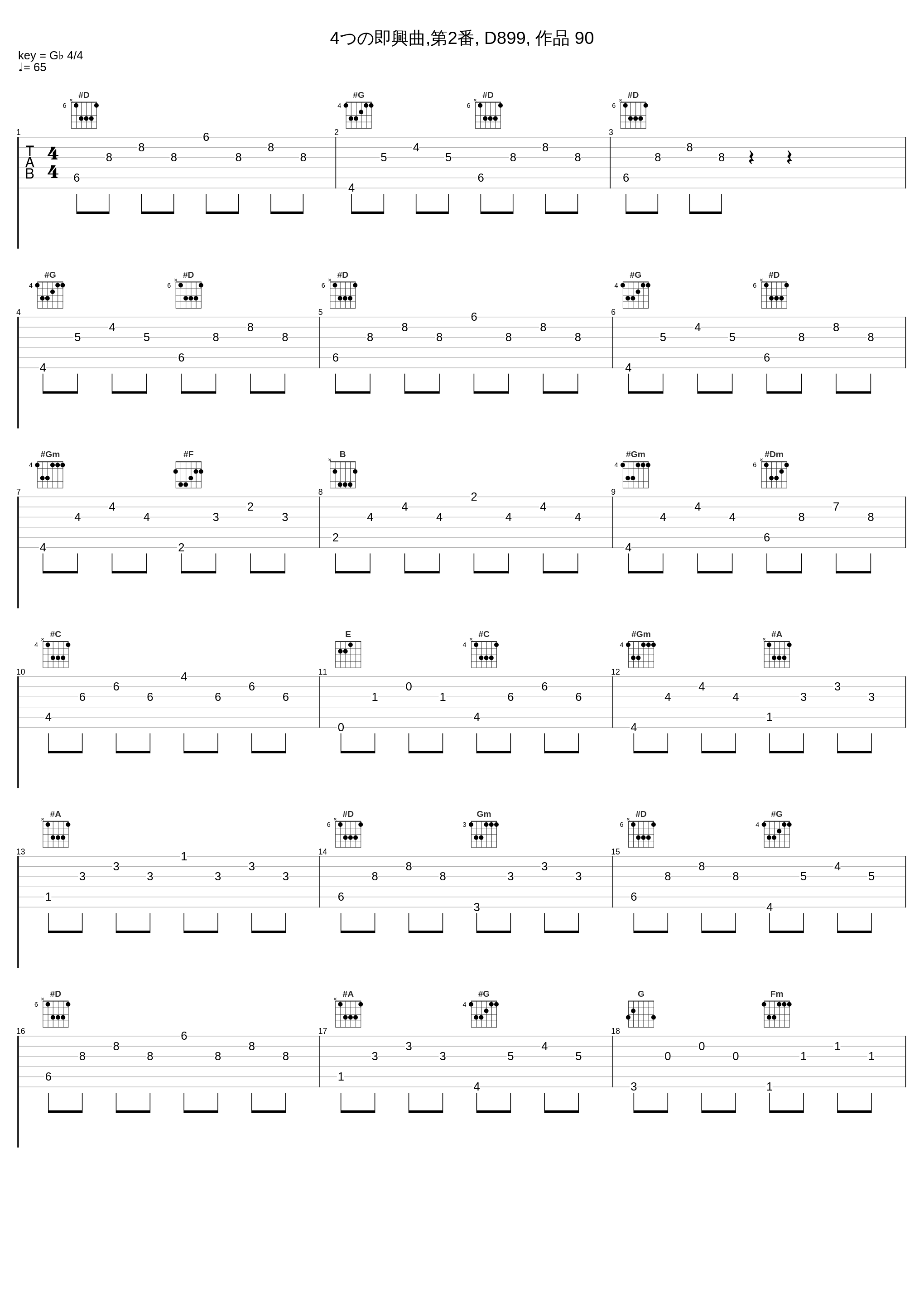 4つの即興曲,第2番, D899, 作品 90_Jin_1