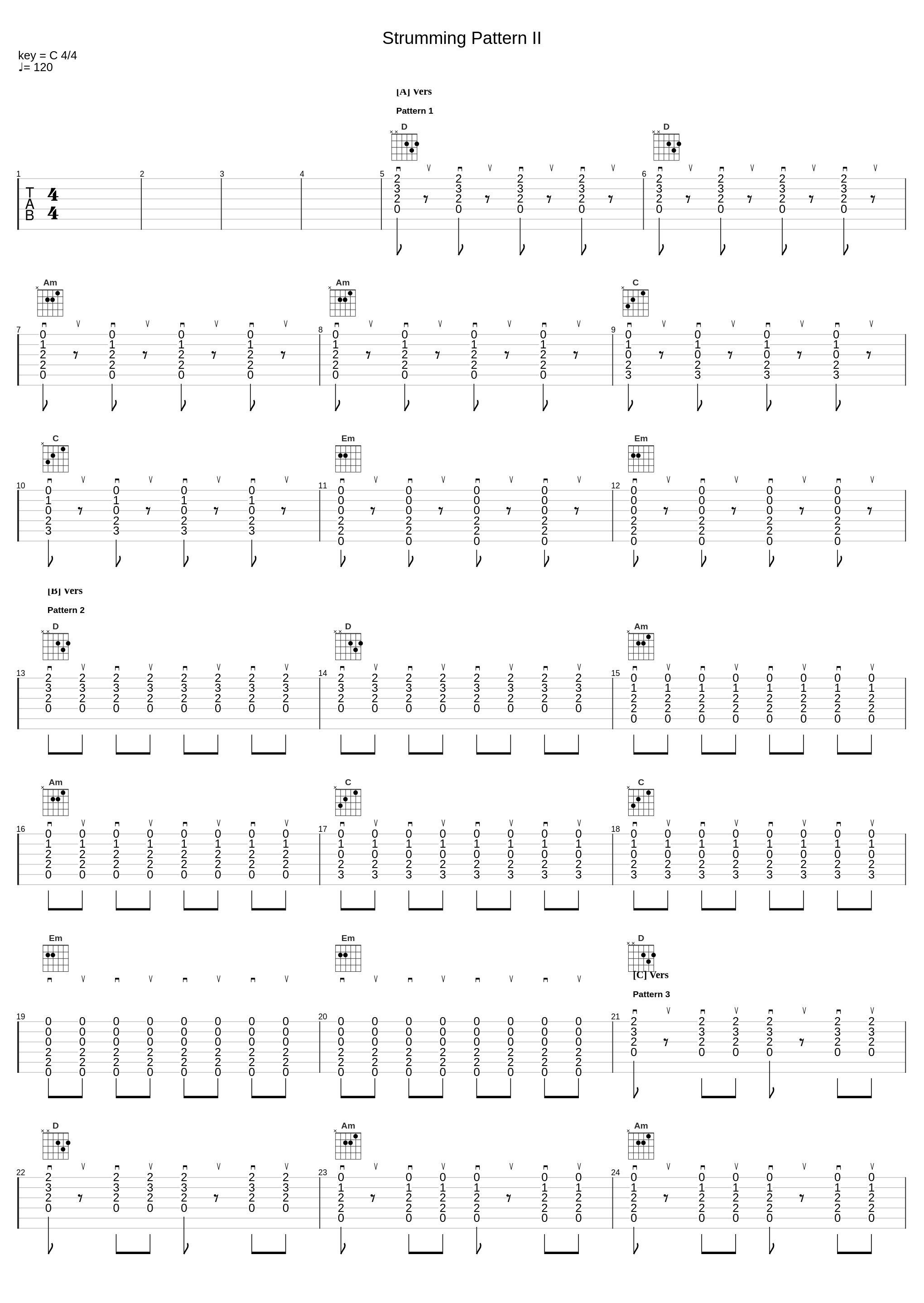 Strumming Pattern Collection_Lesson_1