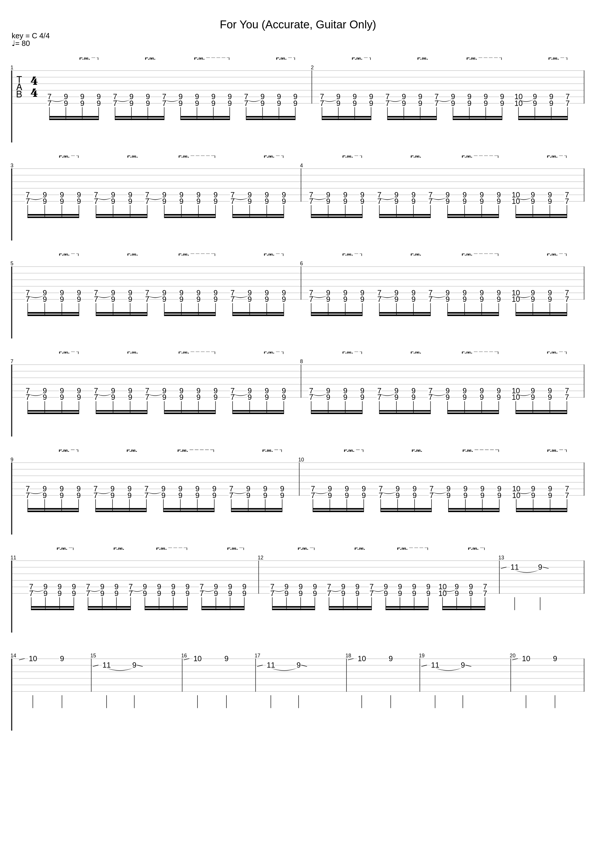 For You (Accurate, Guitar Only)_Staind_1