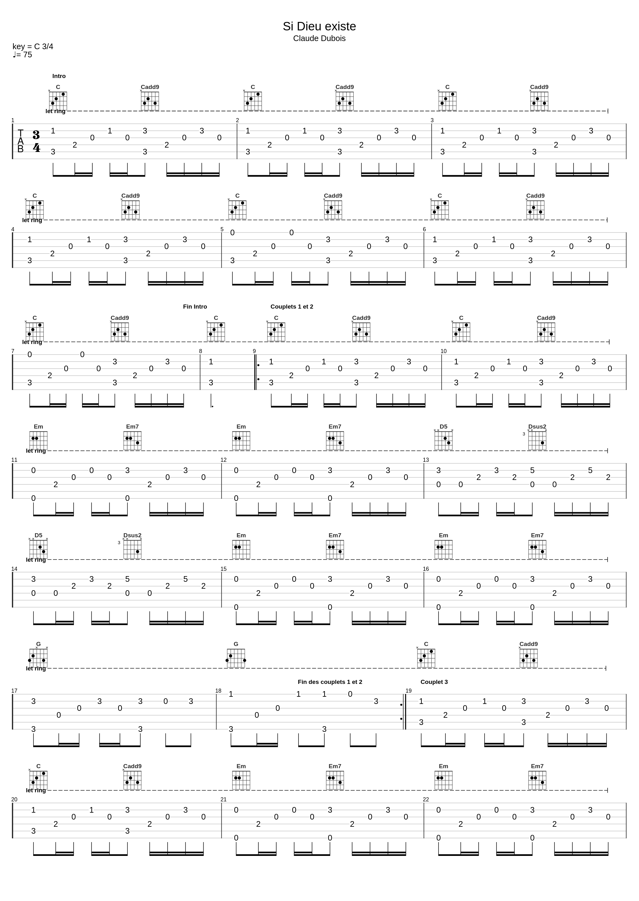 Si Dieu Existe_Claude Dubois_1