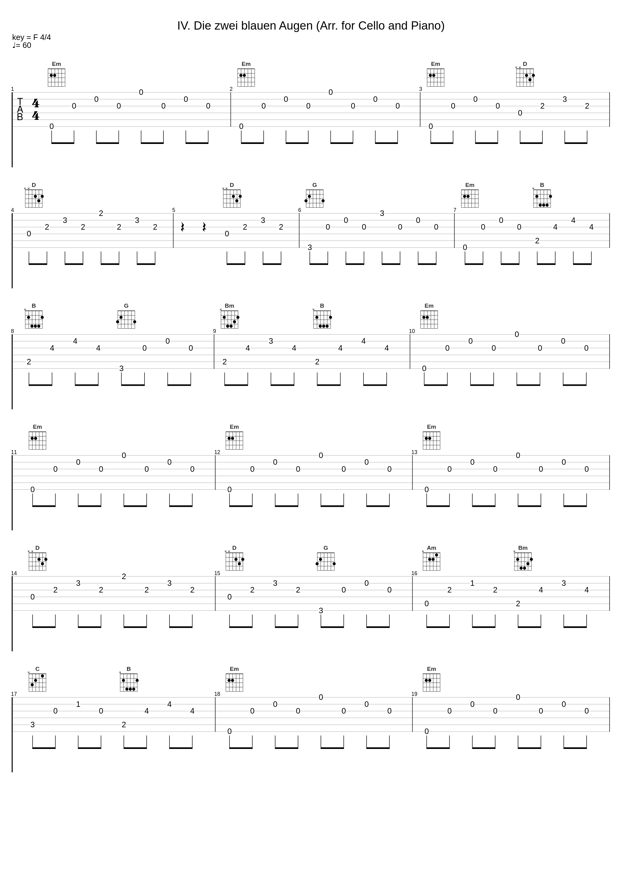 IV. Die zwei blauen Augen (Arr. for Cello and Piano)_Maximilian Hornung,Gustav Mahler,Milana Chernyavska_1