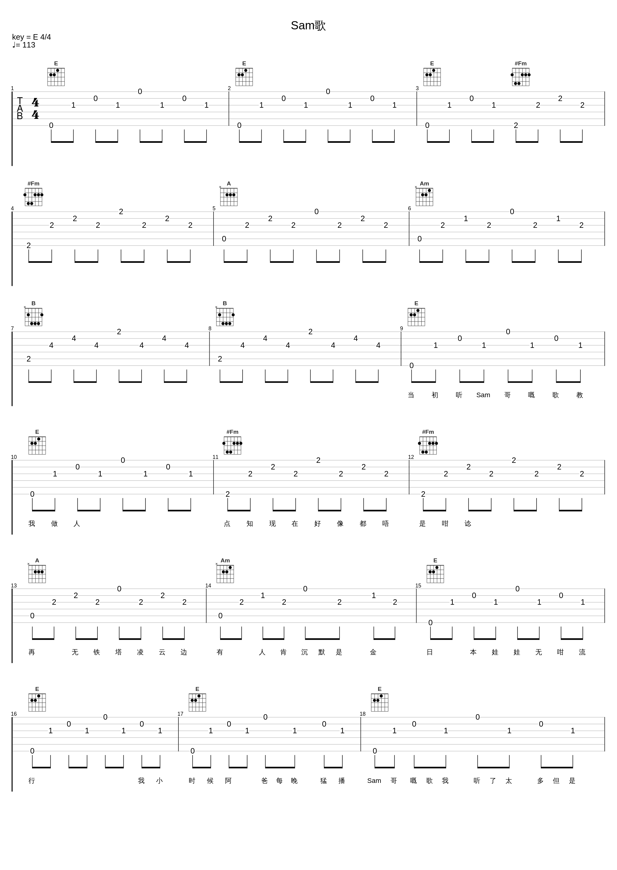 Sam歌_农夫,咖啡因公园_1