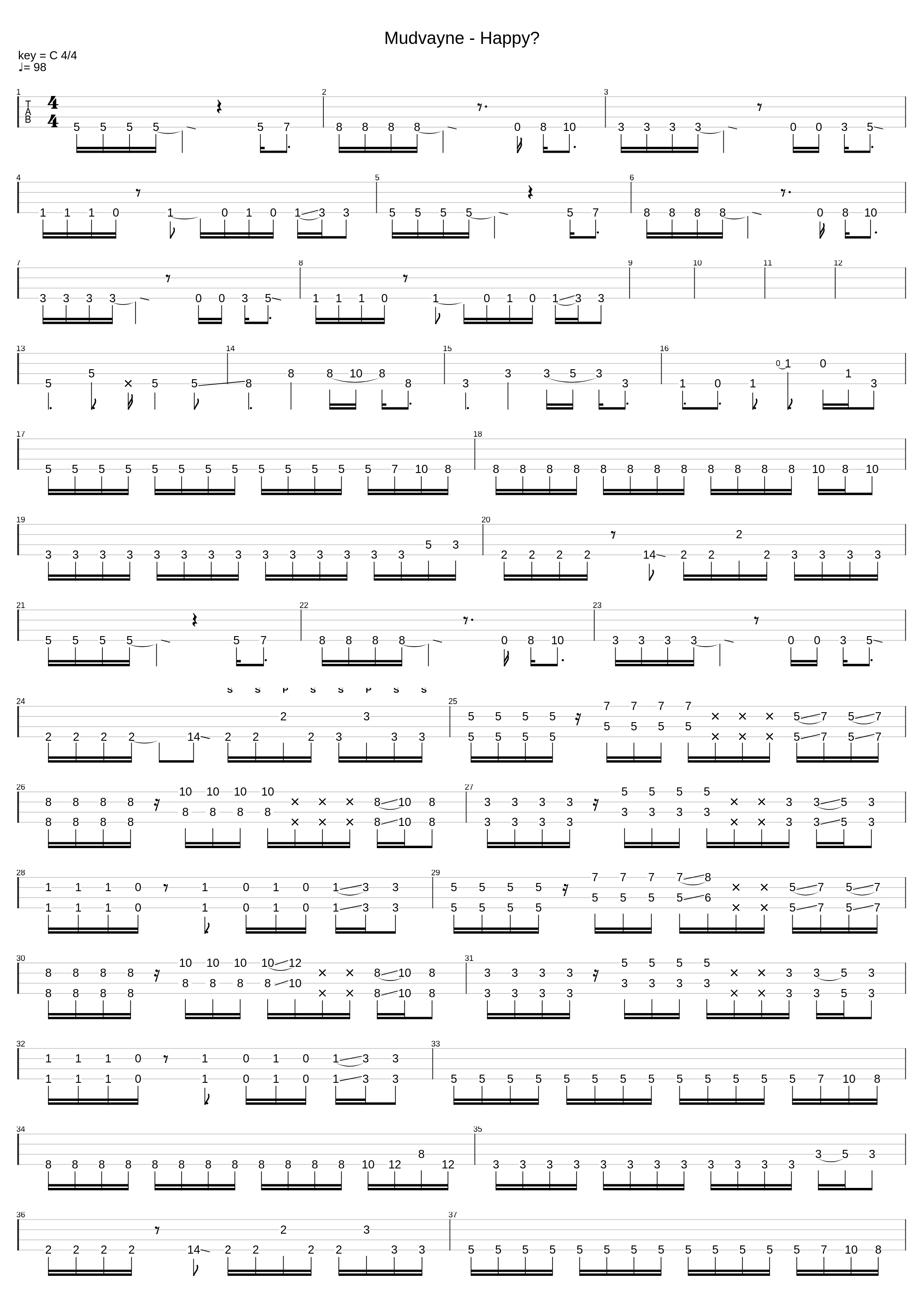 Happy ? - 4 string bass_Mudvayne_1