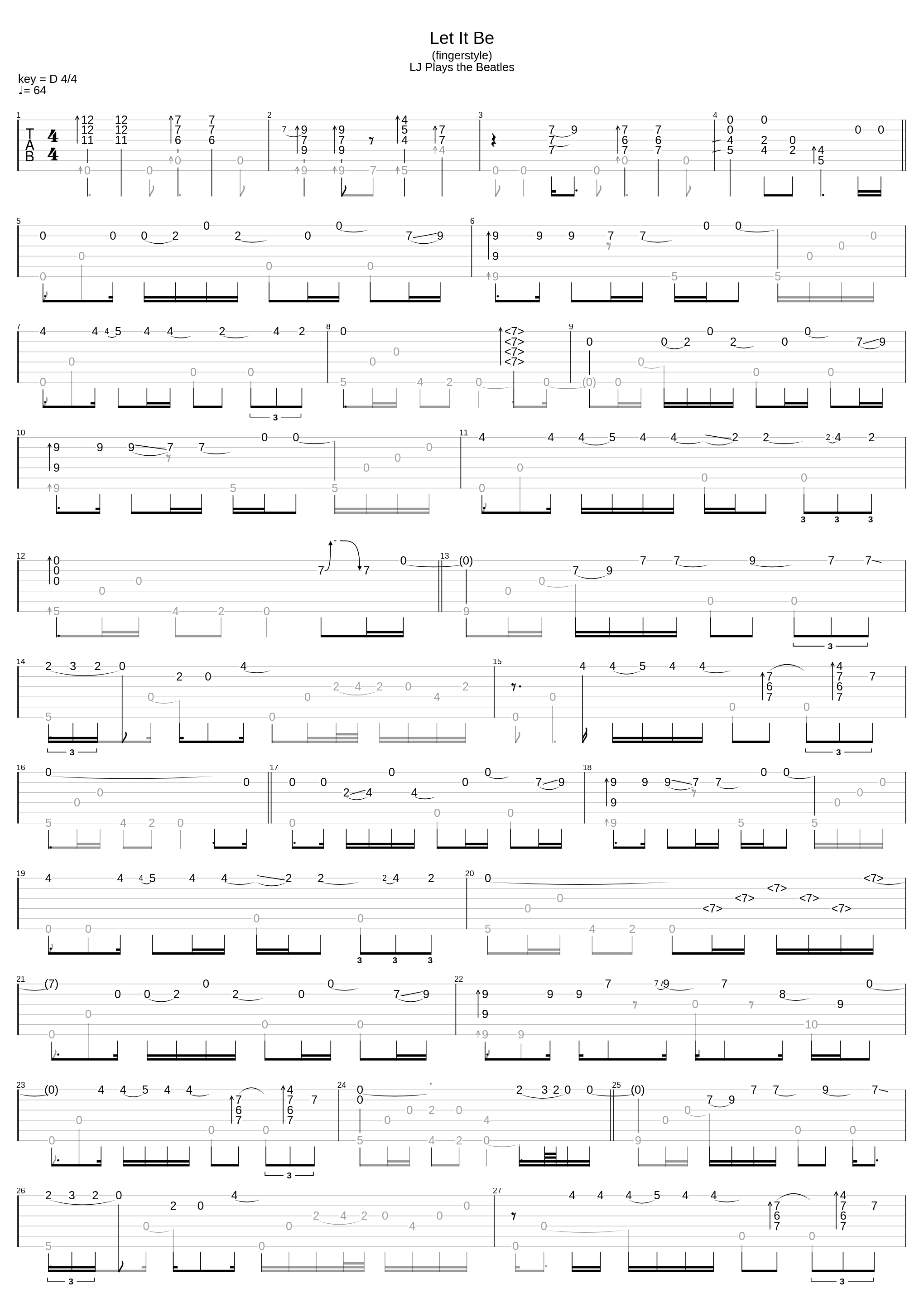 Let It Be (Fingerstyle)_Laurence Juber_1