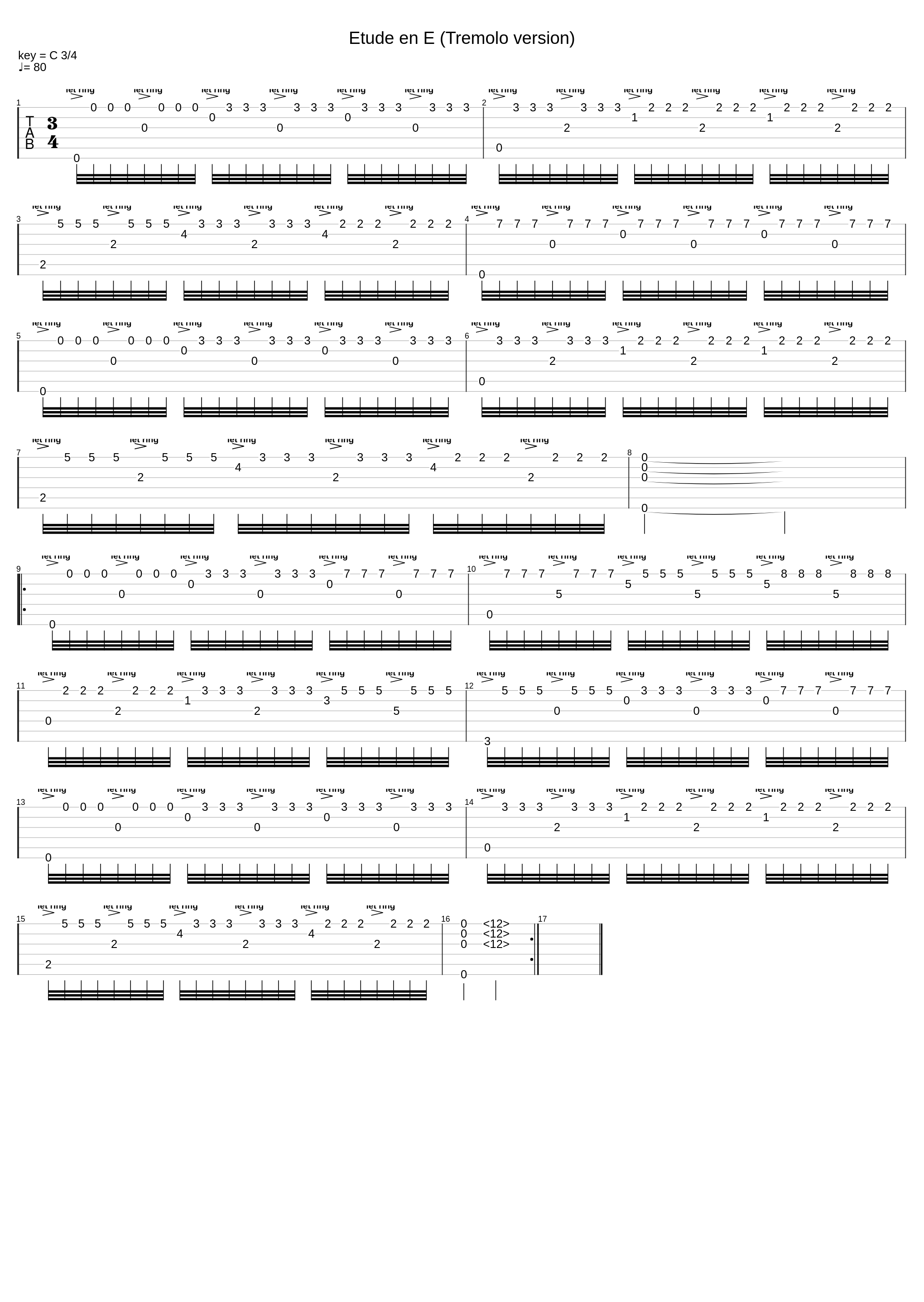 Etude en Em (Tremolo version)_Francisco Tarrega_1