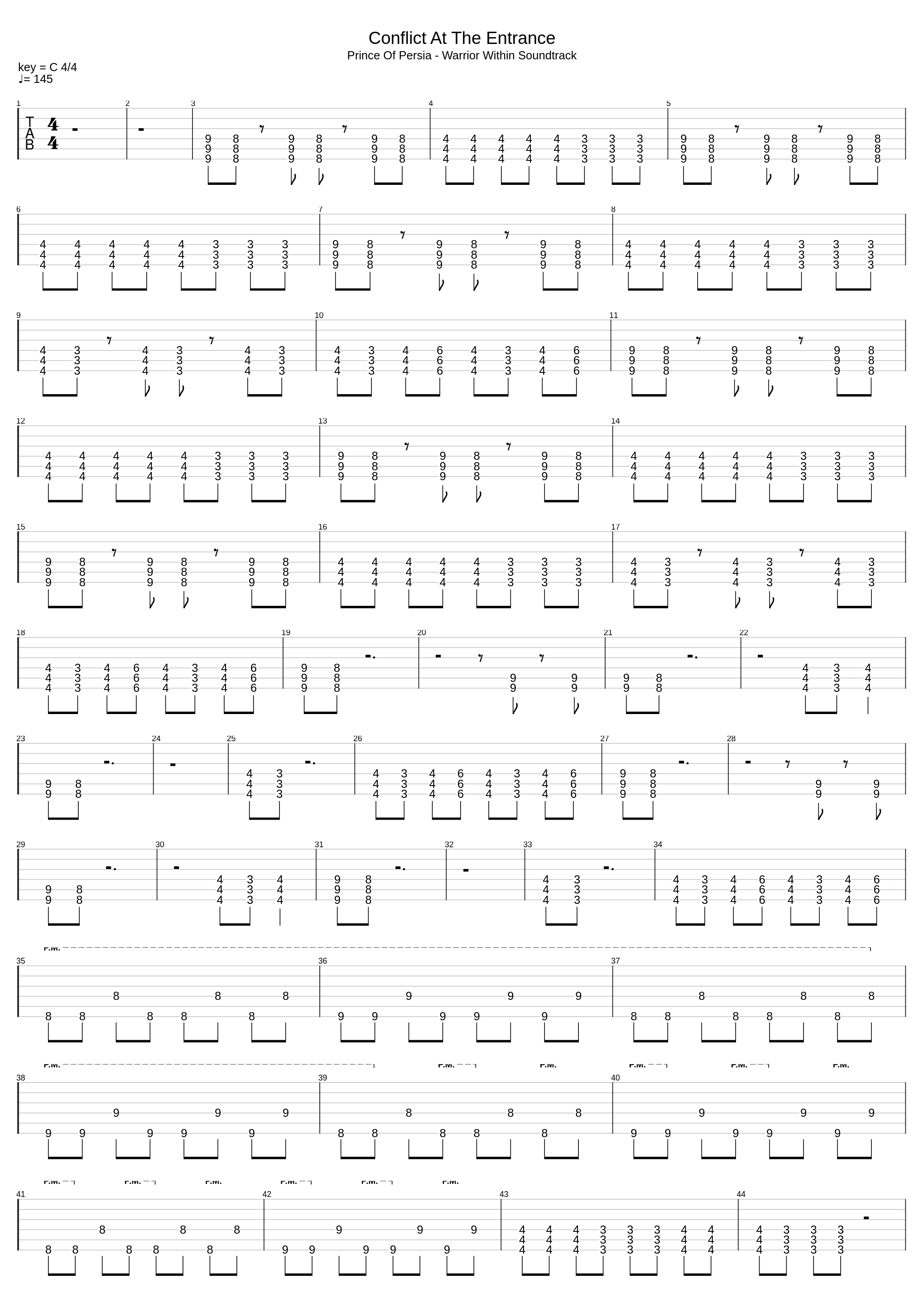 Conflict at the Entrance  ( D standard )_Prince Of Persia Warrior Within_1