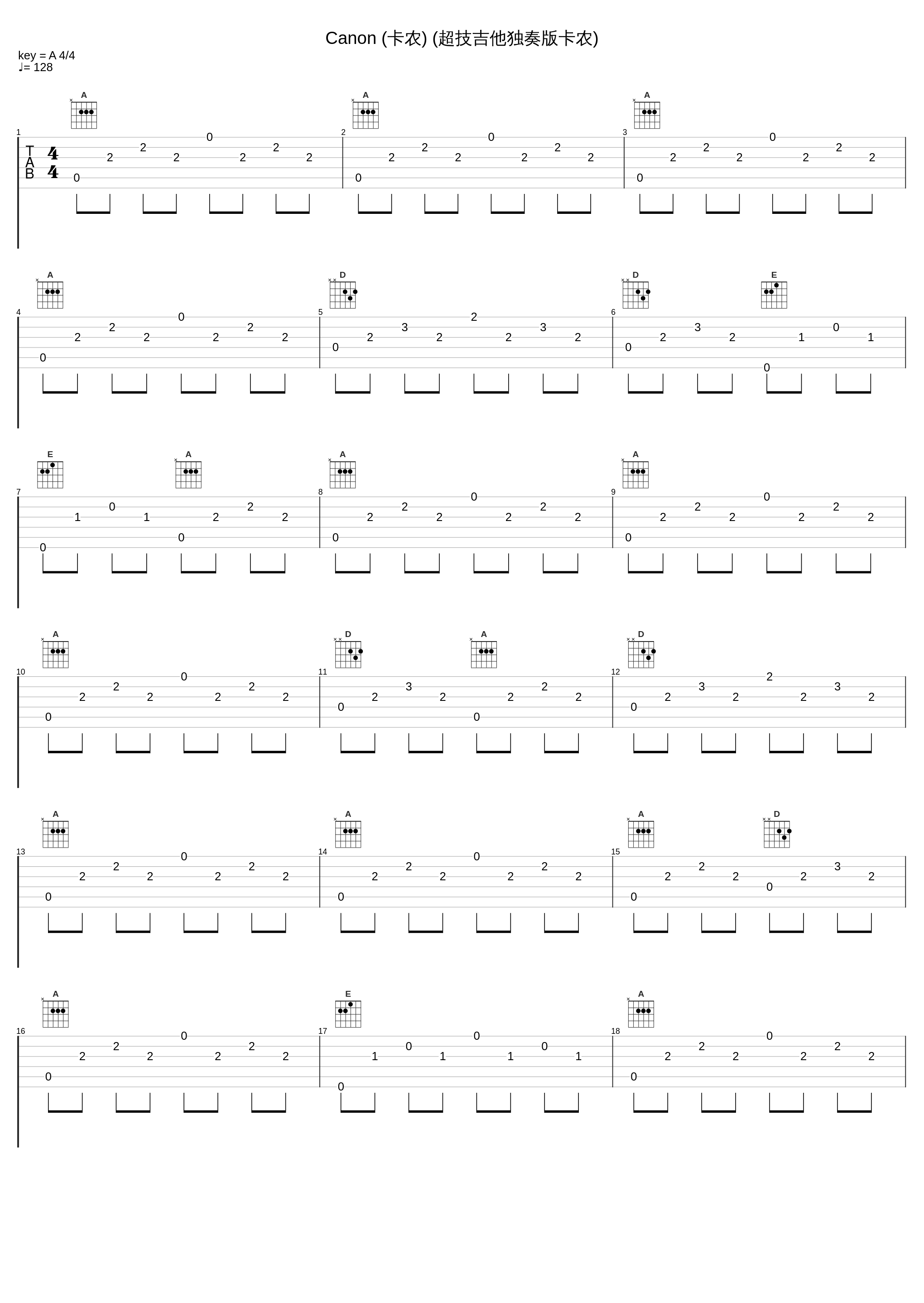 Canon (卡农) (超技吉他独奏版卡农)_Clive Carroll_1