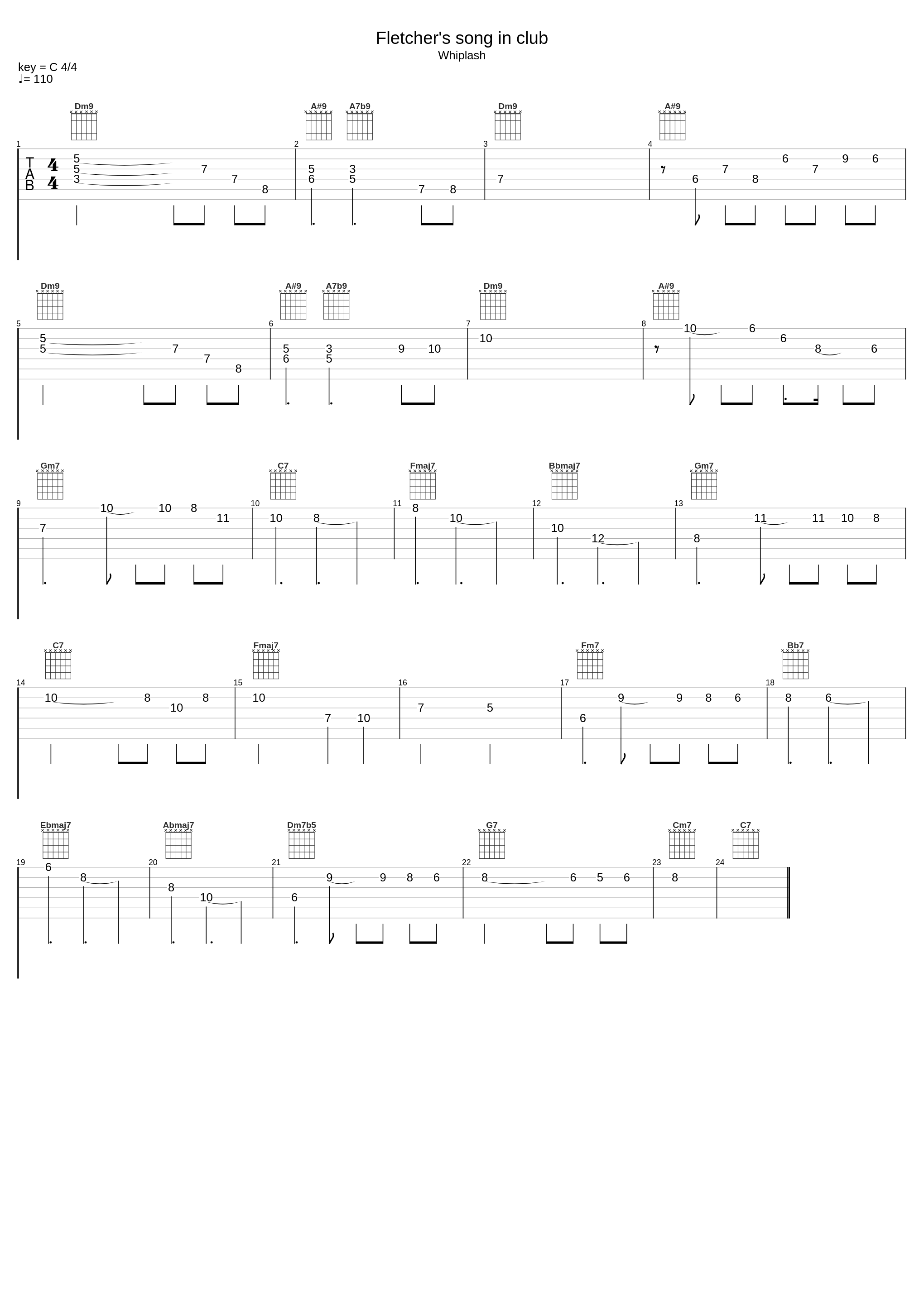 Whiplash Fletcher's club song_Fletcher_1