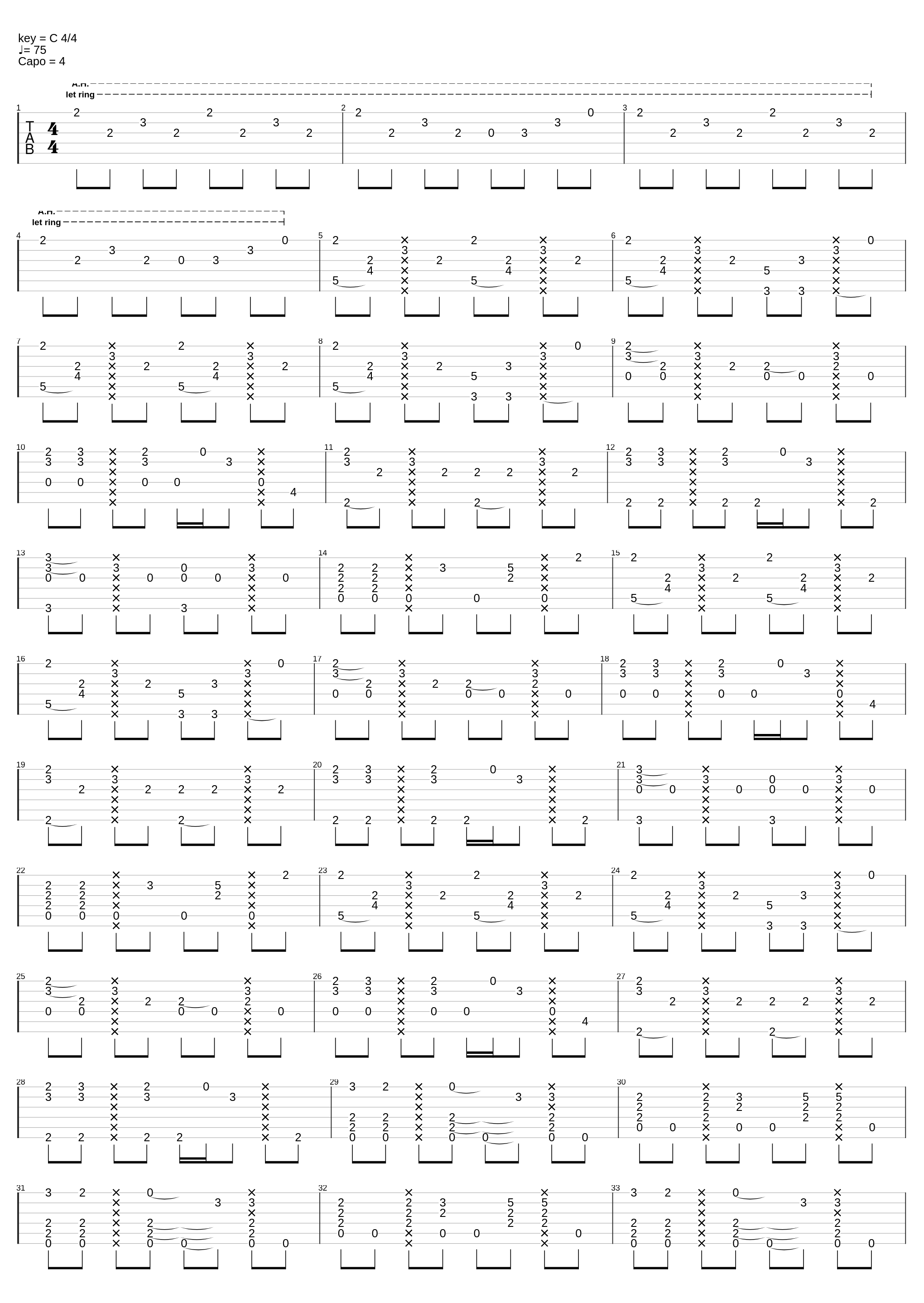 No Surprises Fingerstyle_Radiohead_1