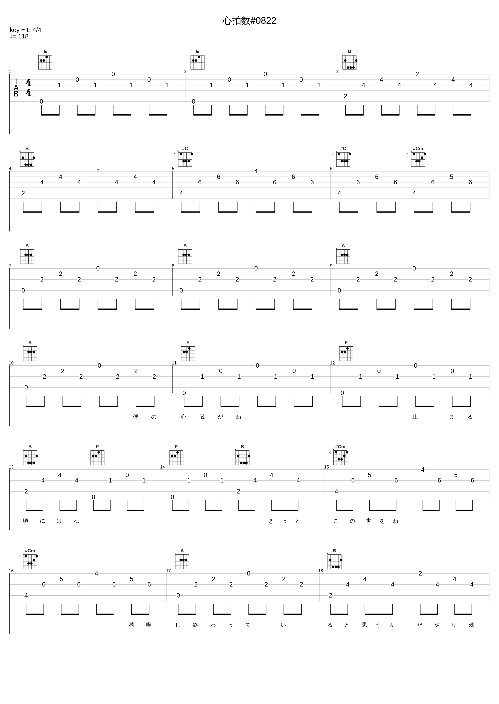 心拍数#0822_蛇足,蝶々P_1