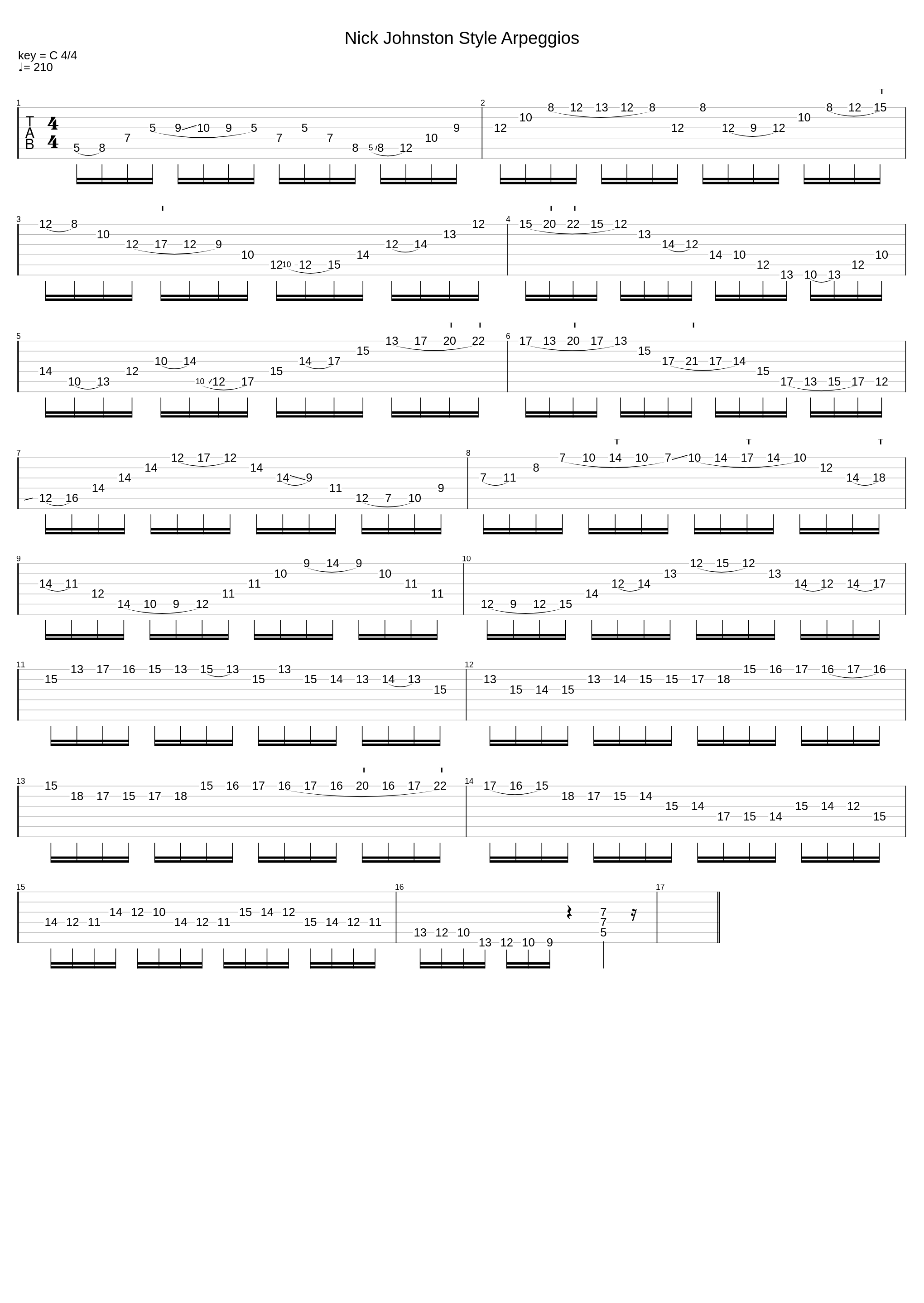 Arpeggios style_Nick Johnston_1