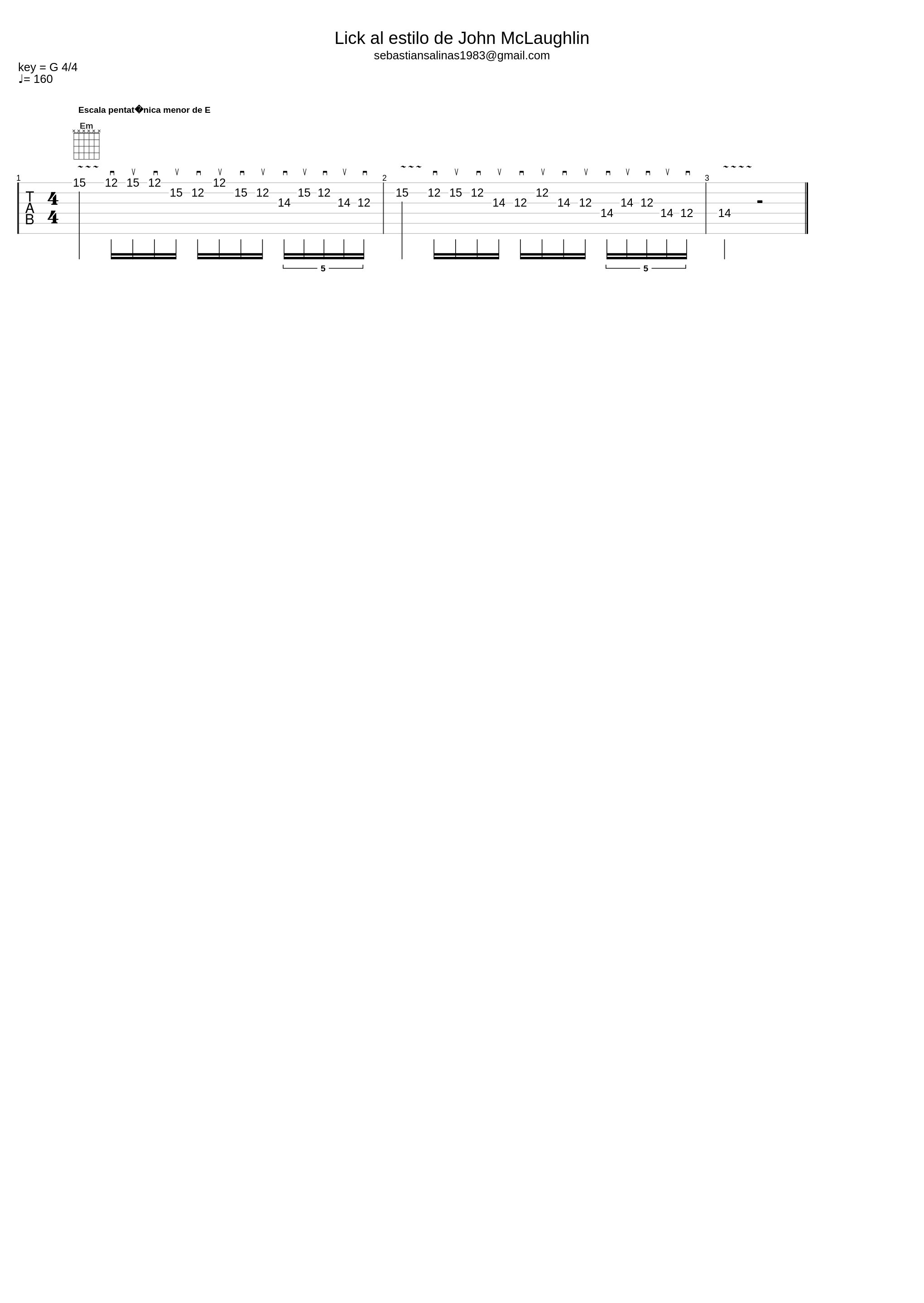 John Mclaughlin Lick - Tab by Sebastian Salinas - sebastiansalinasguitarra.com_John Mclaughlin_1