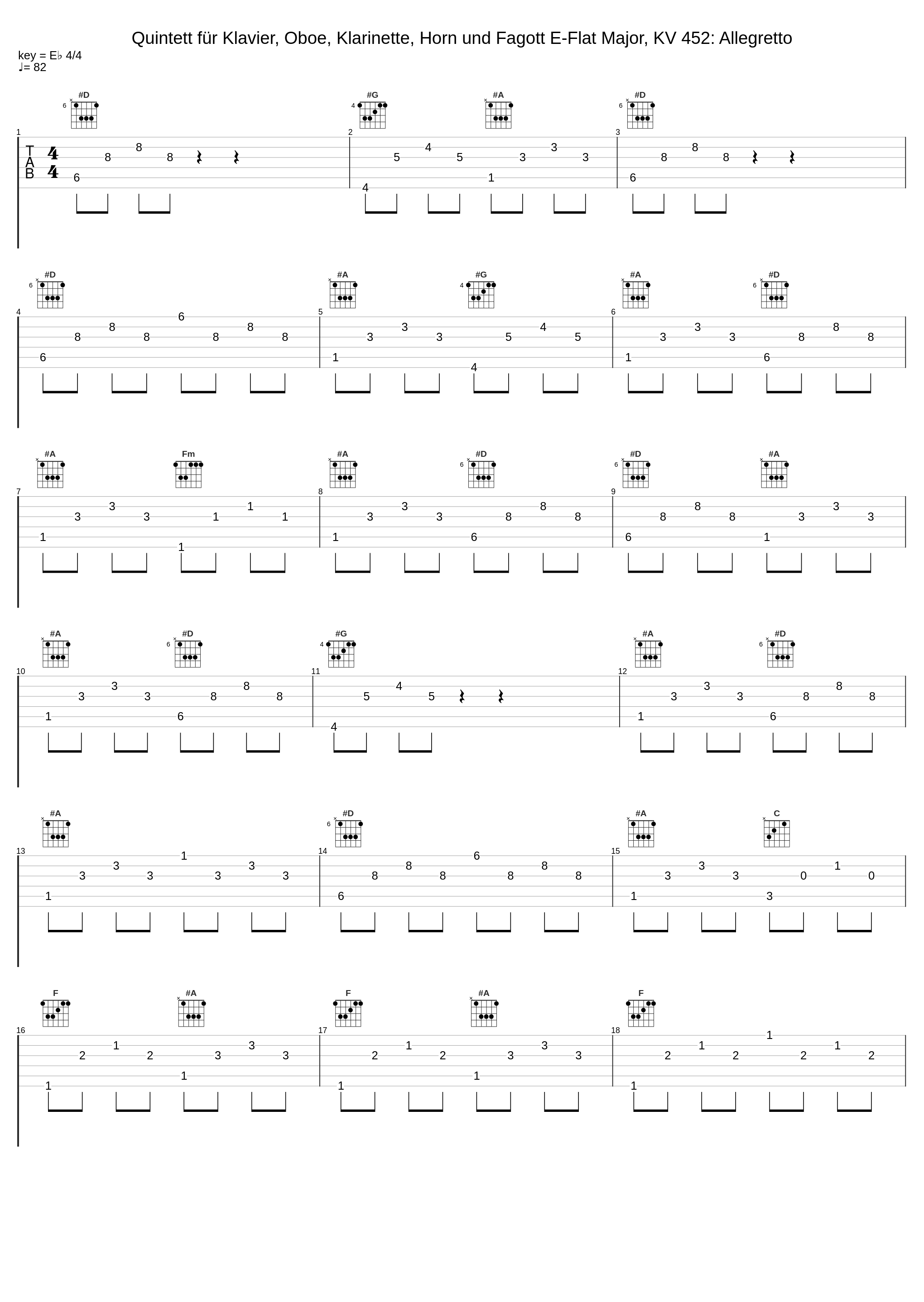 Quintett für Klavier, Oboe, Klarinette, Horn und Fagott E-Flat Major, KV 452: Allegretto_Helmut Roloff,Heinrich Geuser,Kurt Blank,Hermann Toettcher_1