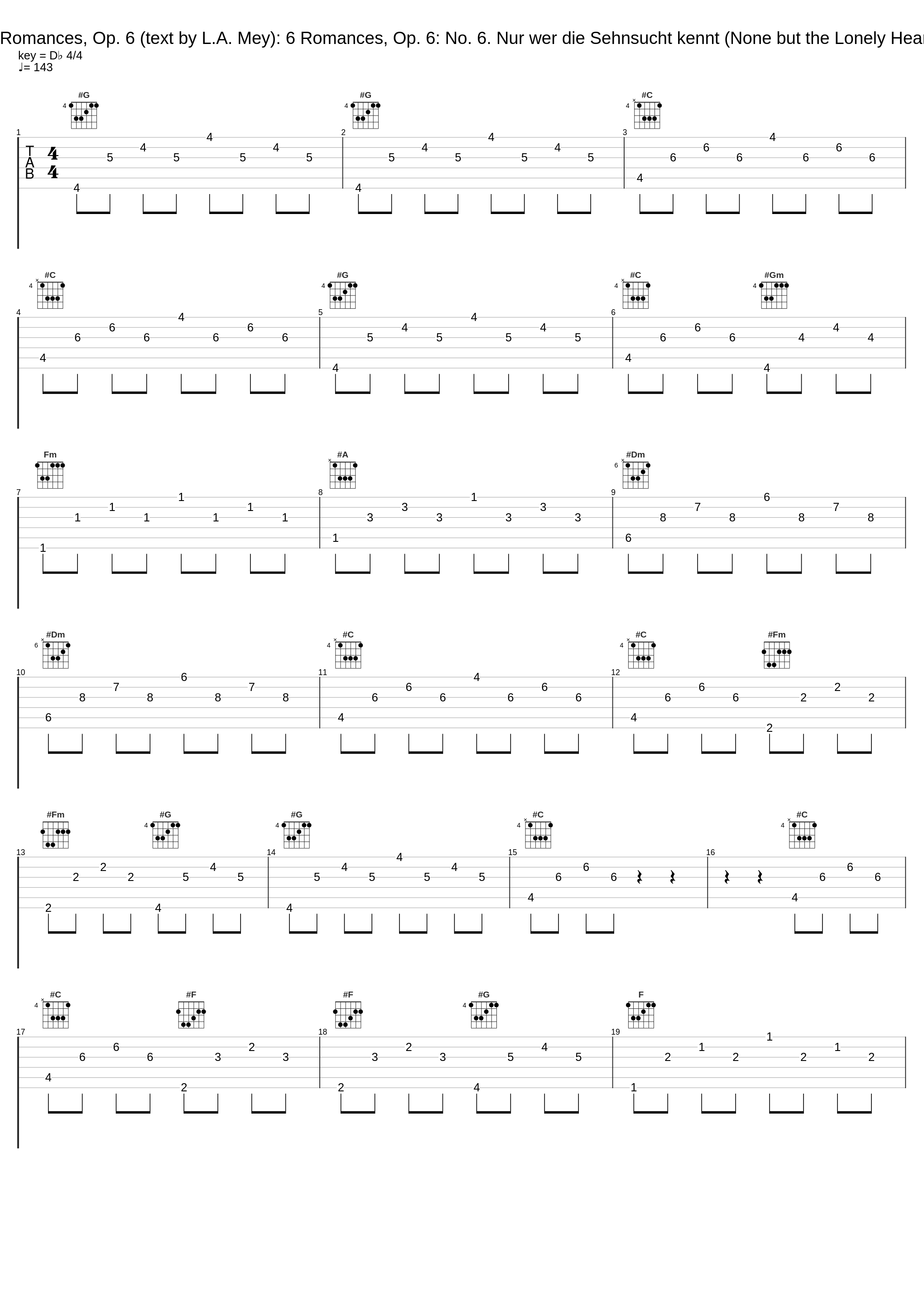 6 Romances, Op. 6 (text by L.A. Mey): 6 Romances, Op. 6: No. 6. Nur wer die Sehnsucht kennt (None but the Lonely Heart)_Dmitri Hvorostovsky,Ivari Ilja_1