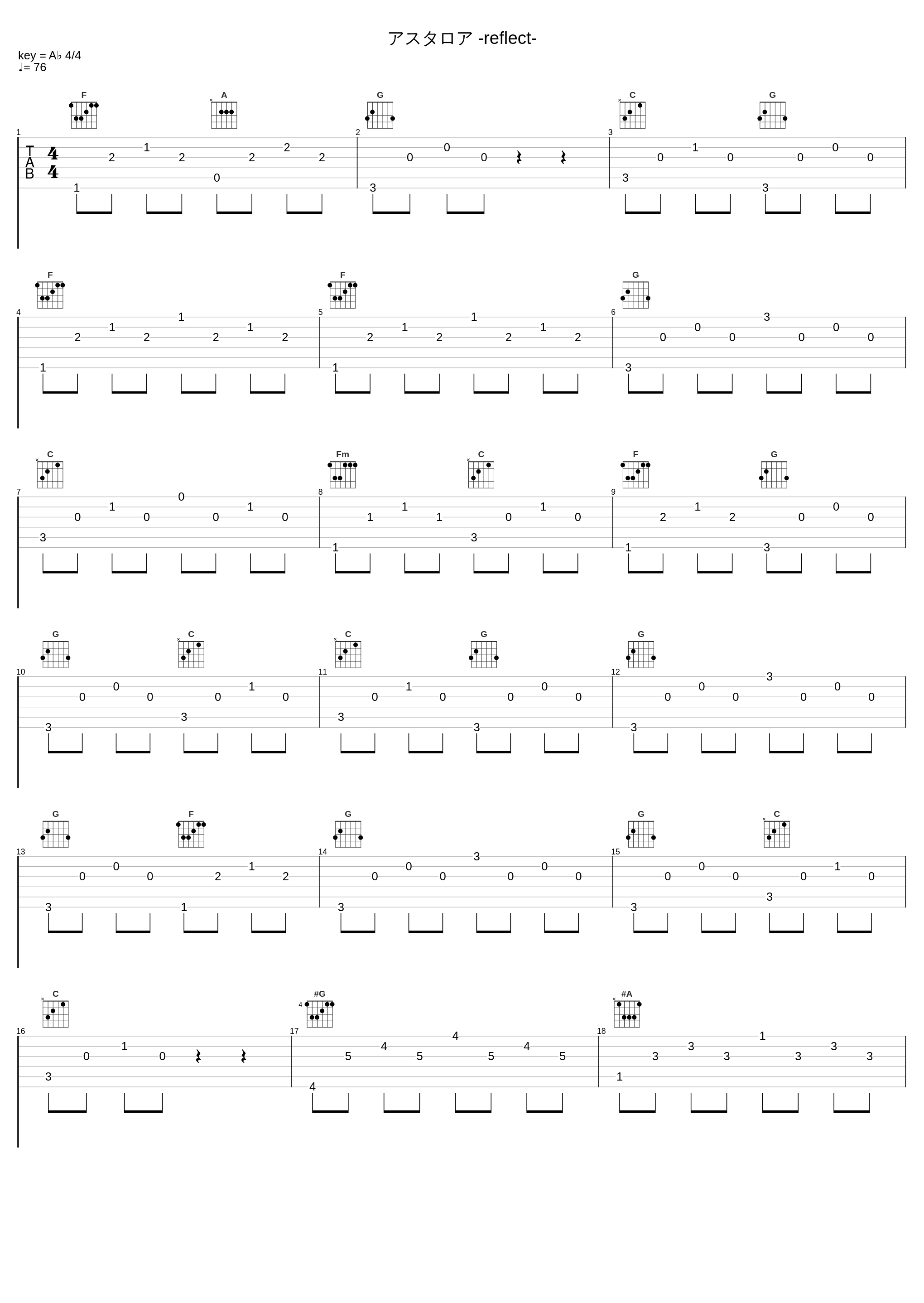 アスタロア -reflect-_Key Sounds Label_1