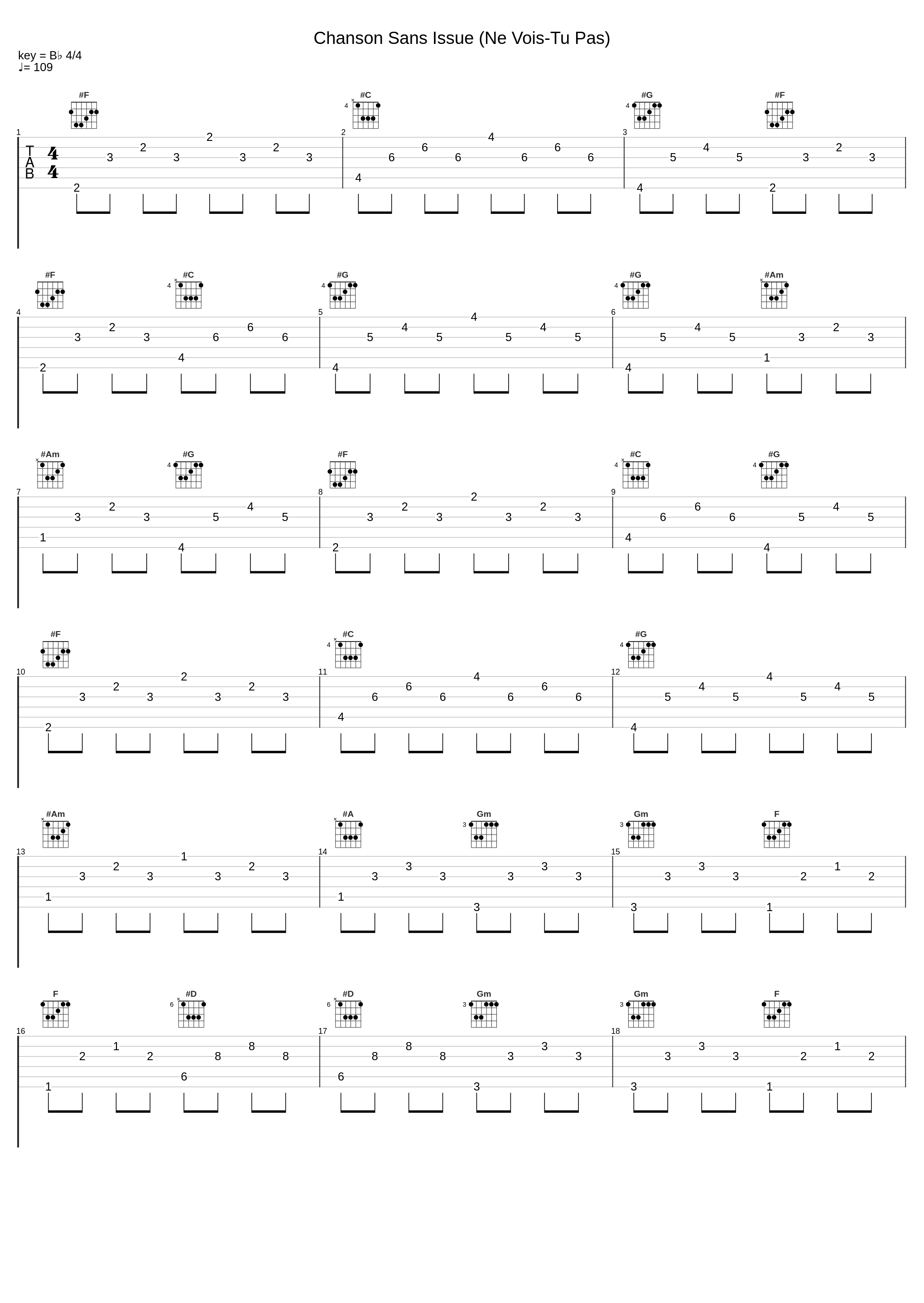 Chanson Sans Issue (Ne Vois-Tu Pas)_Autour De Lucie_1