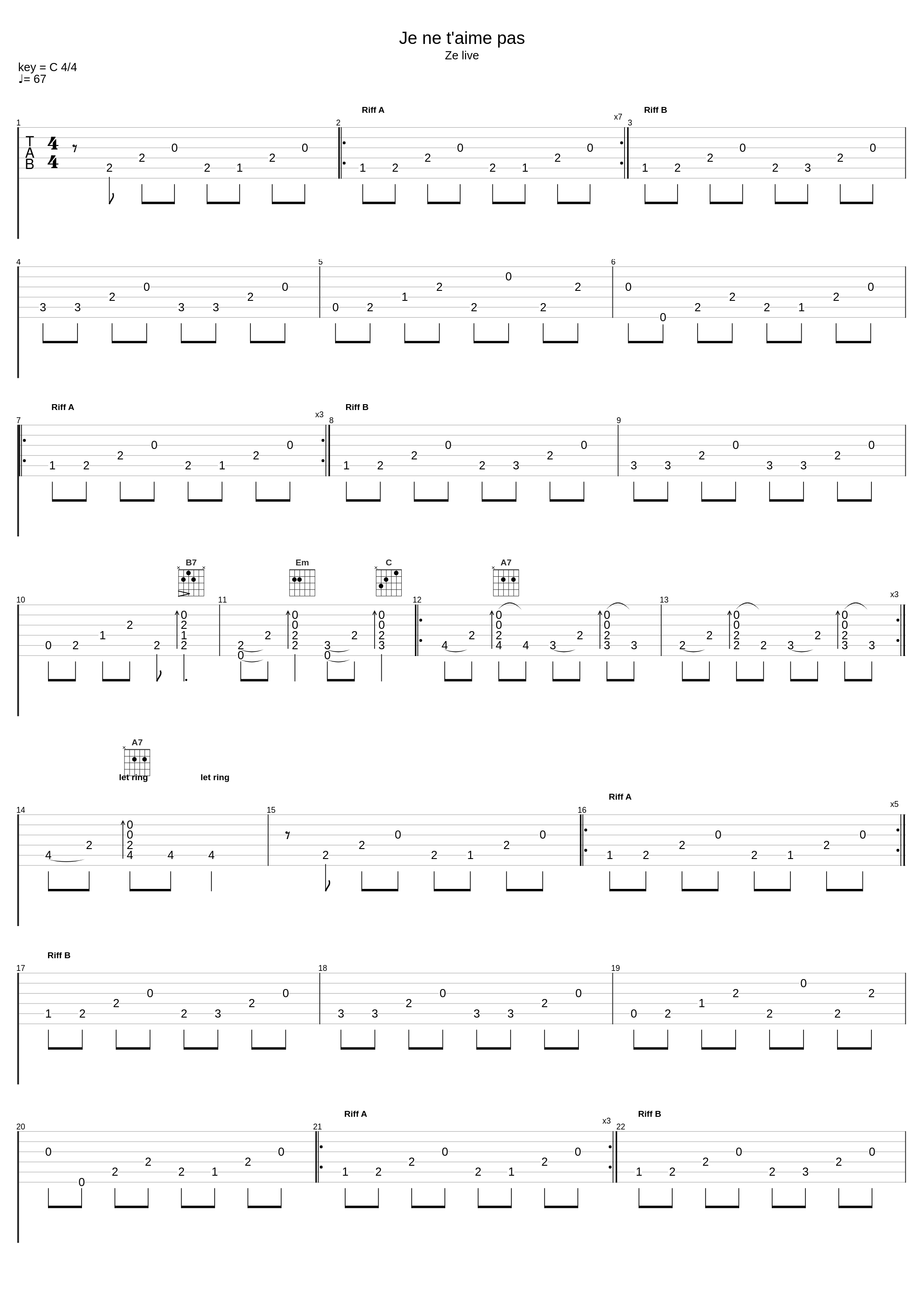 Je Ne T'aime Pas_Zazie_1