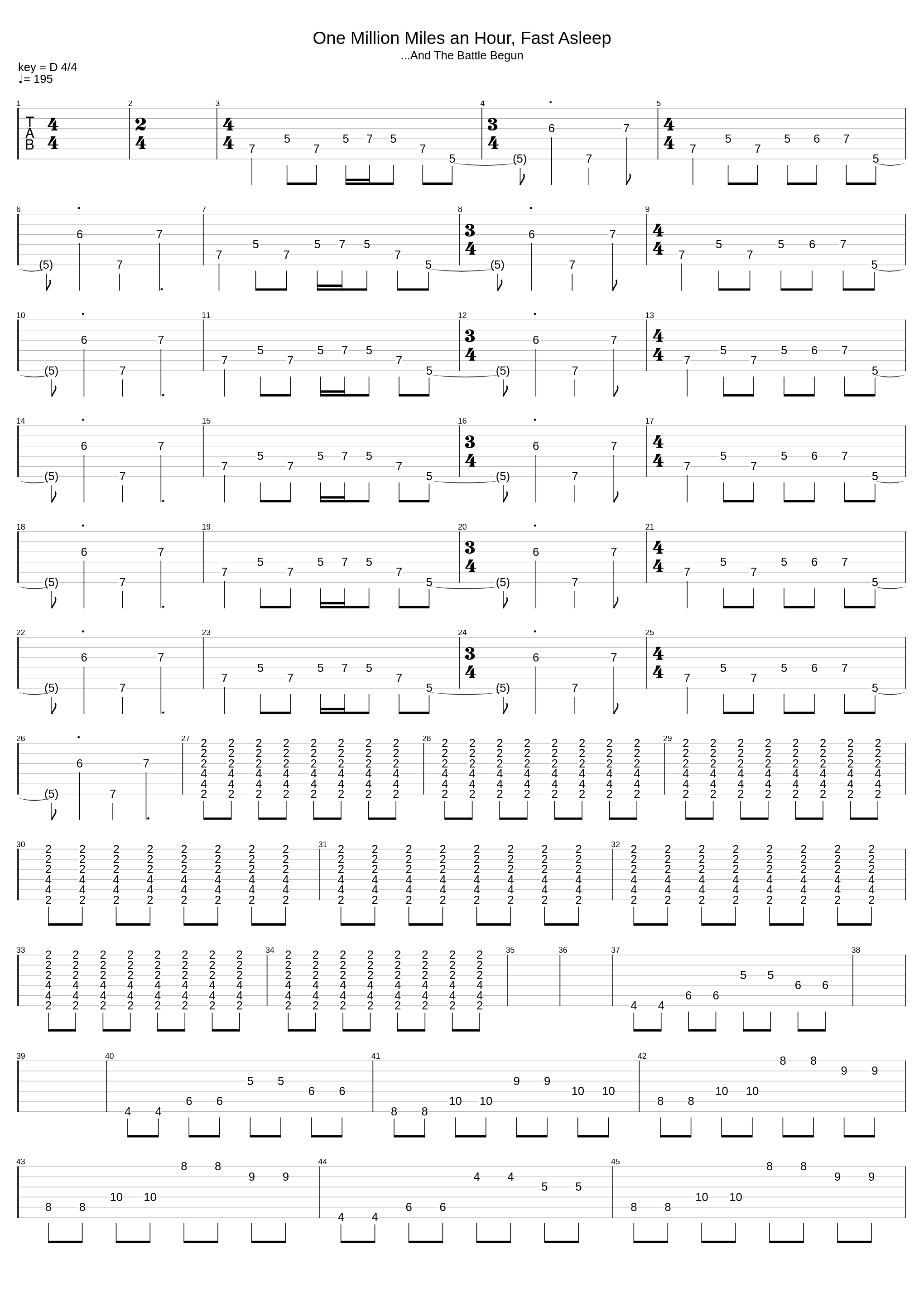 One Million Miles An Hour Fast Asleep_Rx Bandits_1