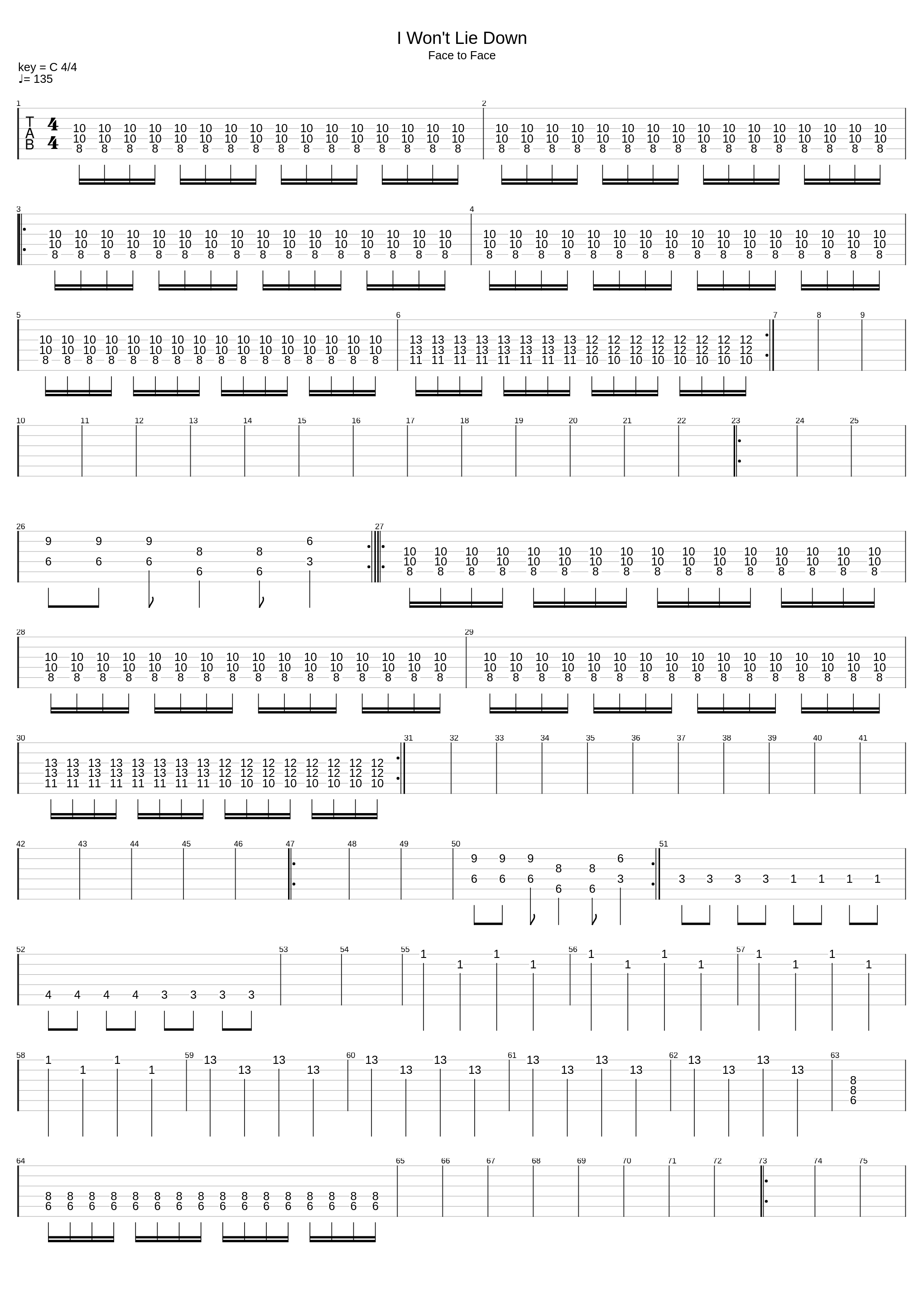 I Won't Lie Down_Face to Face_1