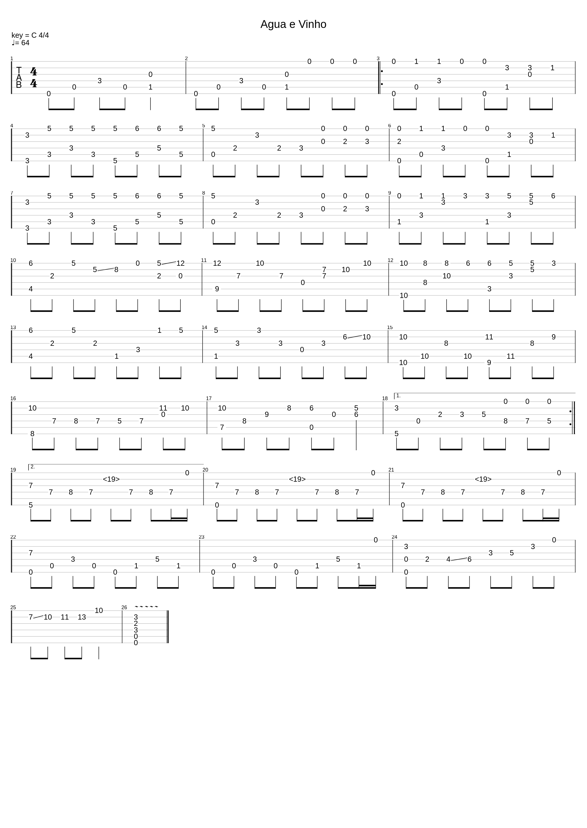 Agua E Vinho (Complete Tab)_Egberto Gismonti_1
