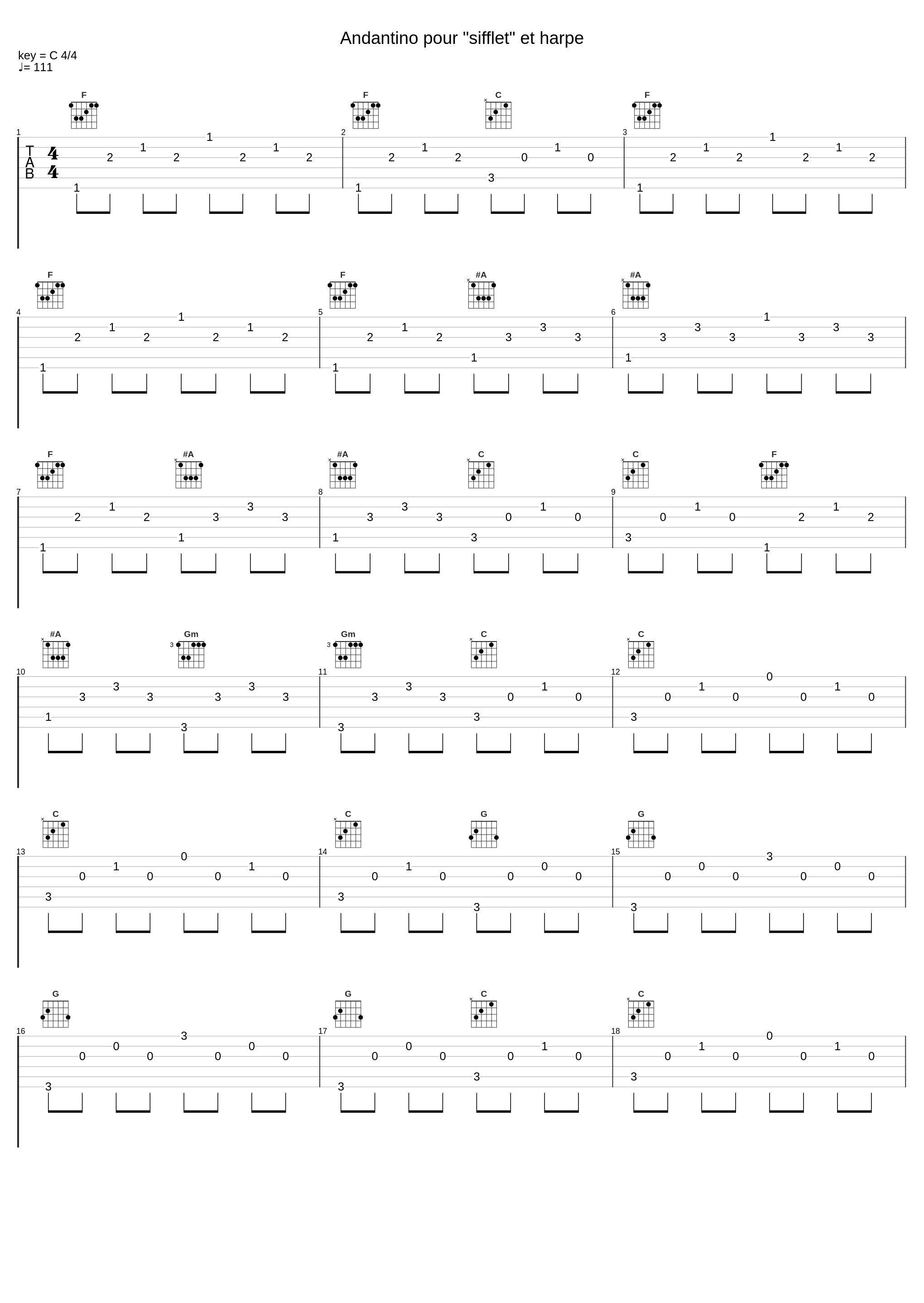 Andantino pour "sifflet" et harpe_Vladimir Cosma,Orchestre Philharmonique de Paris_1