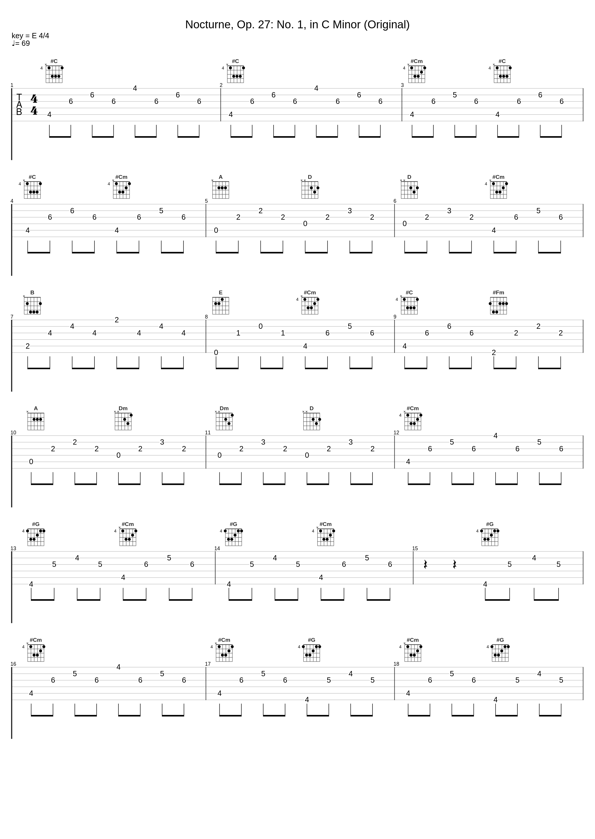 Nocturne, Op.  27: No. 1, in C Minor (Original)_Frédéric Chopin_1