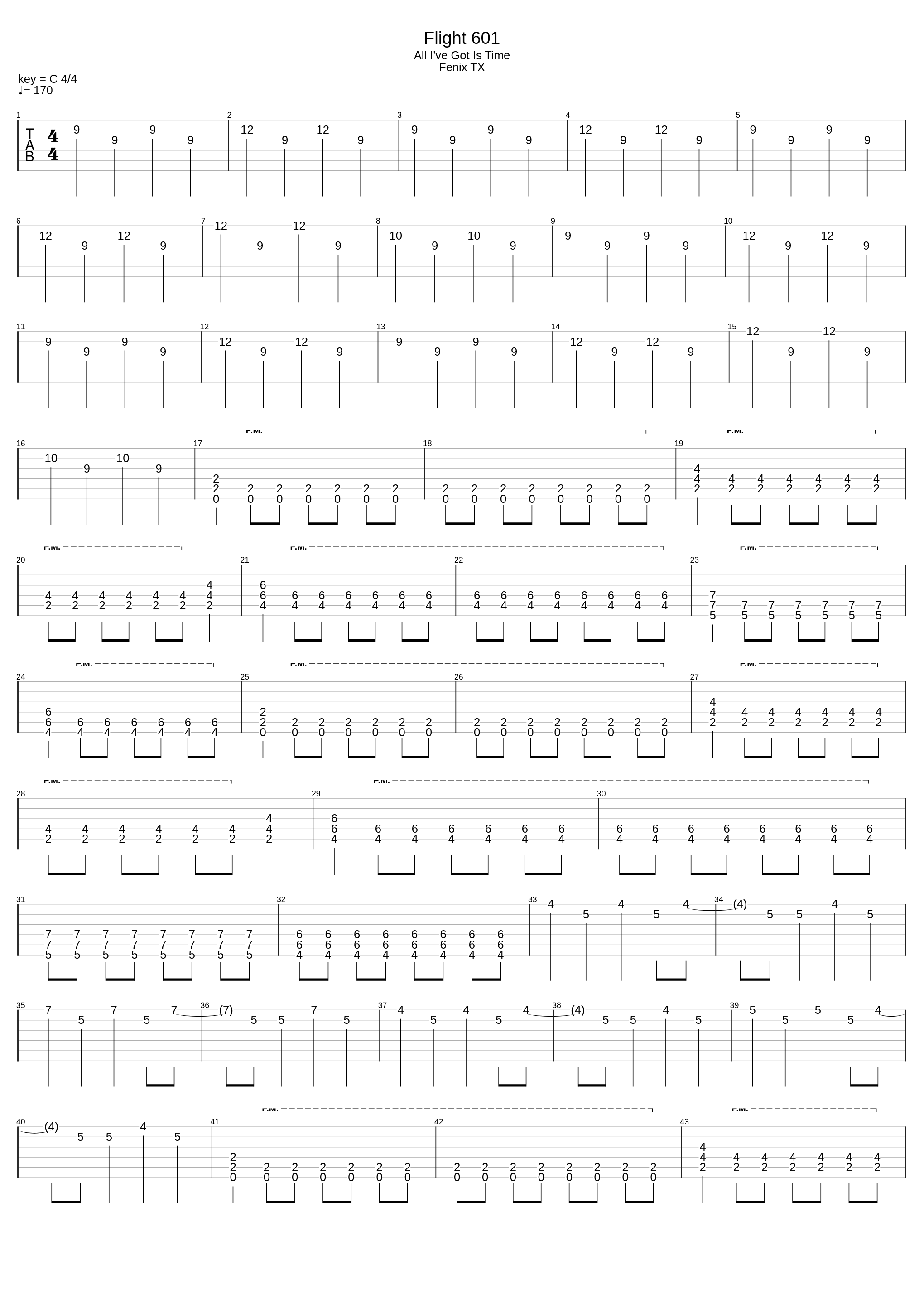 Flight 601 All I've Got Is Time_Fenix Tx_1