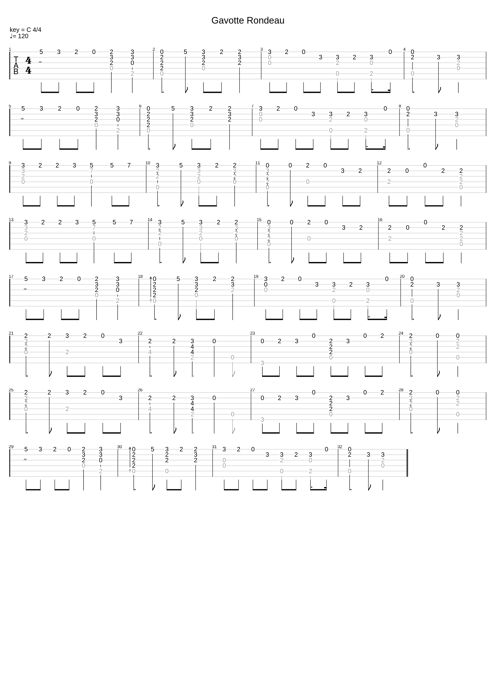 Gavotte Rondeau_Robert De Visee_1