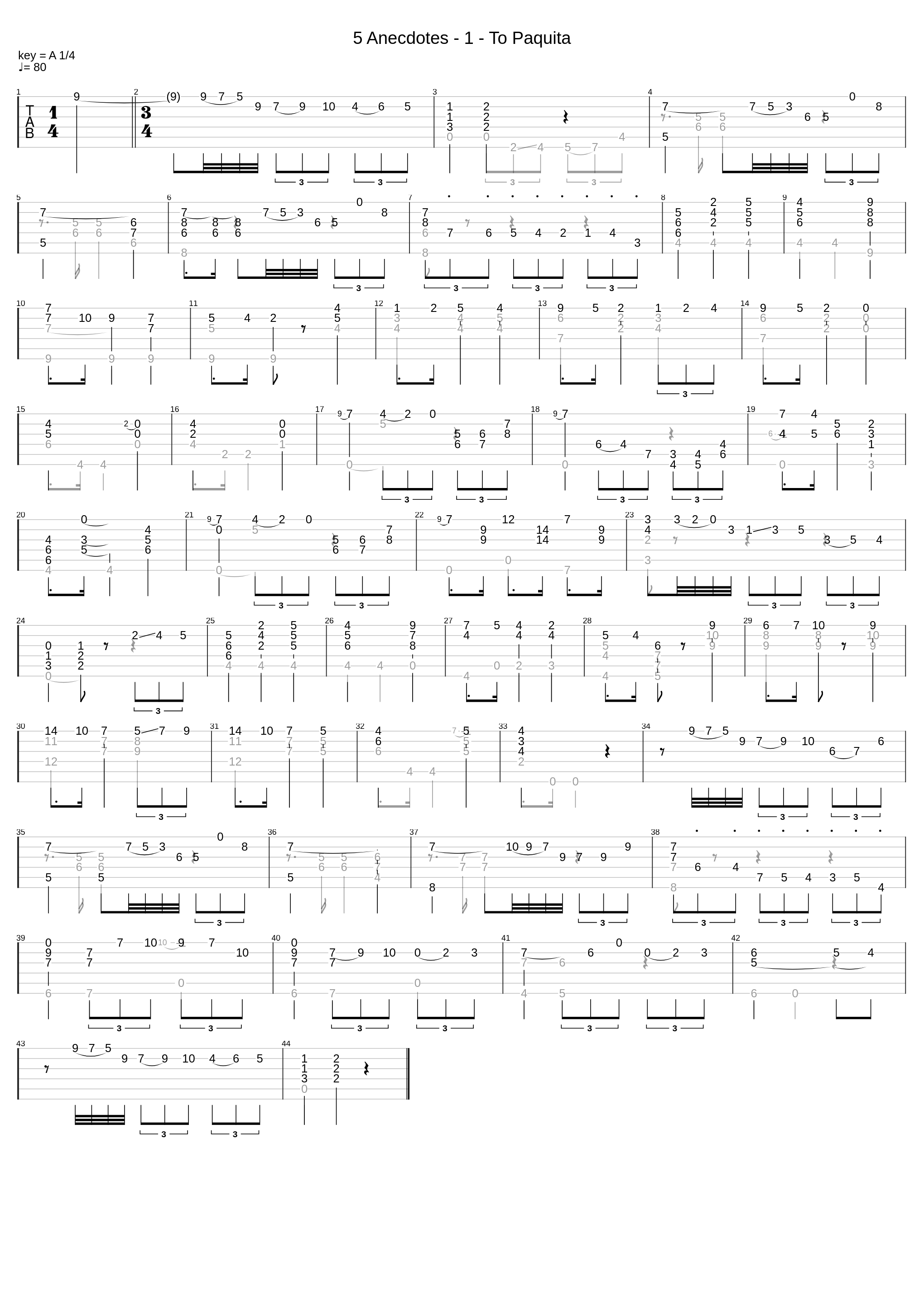 5 Anecdotes - 1 - To Paquita_Andres Segovia_1