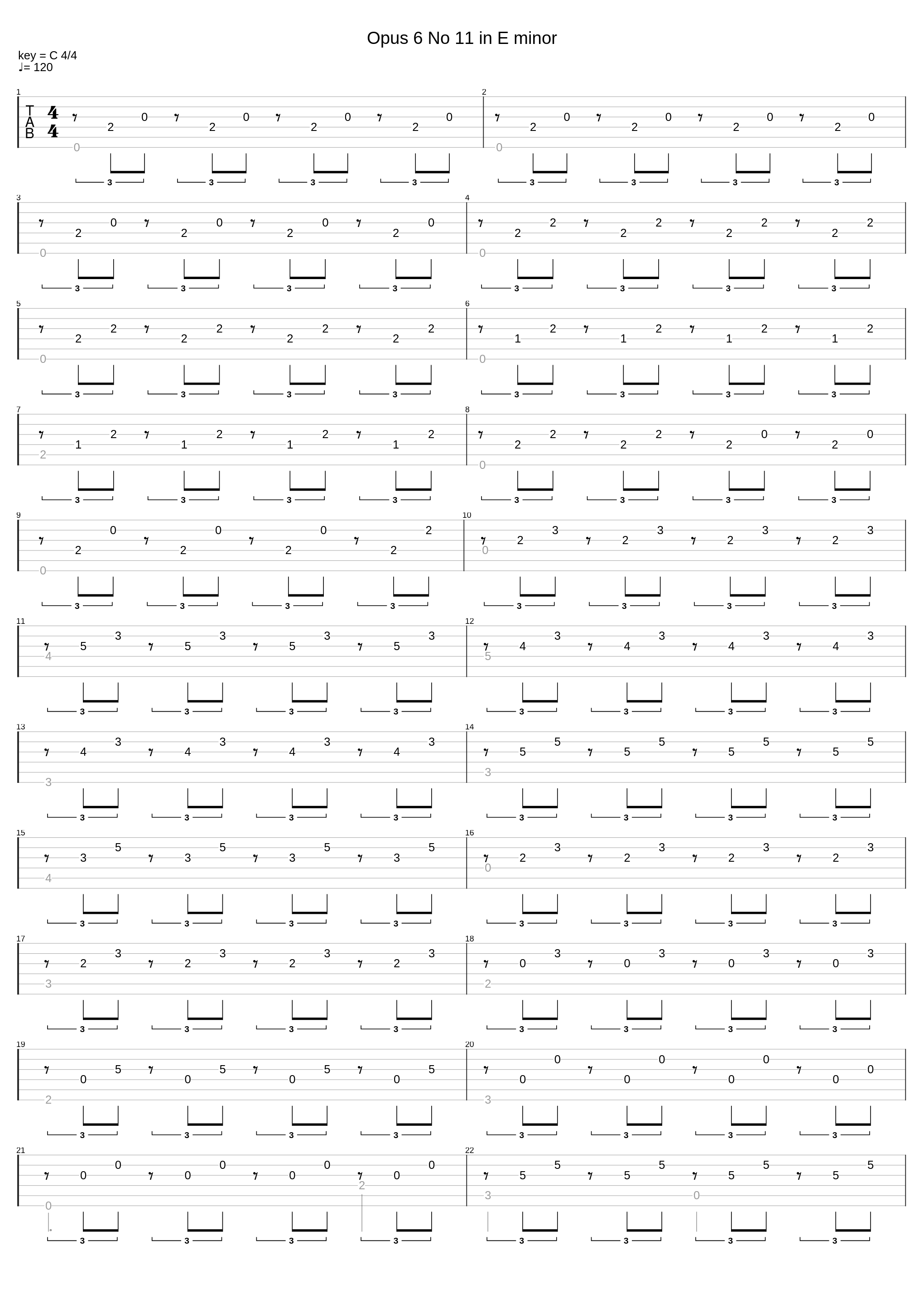 Opus 6 No 11 Etude 17_Fernando Sor_1