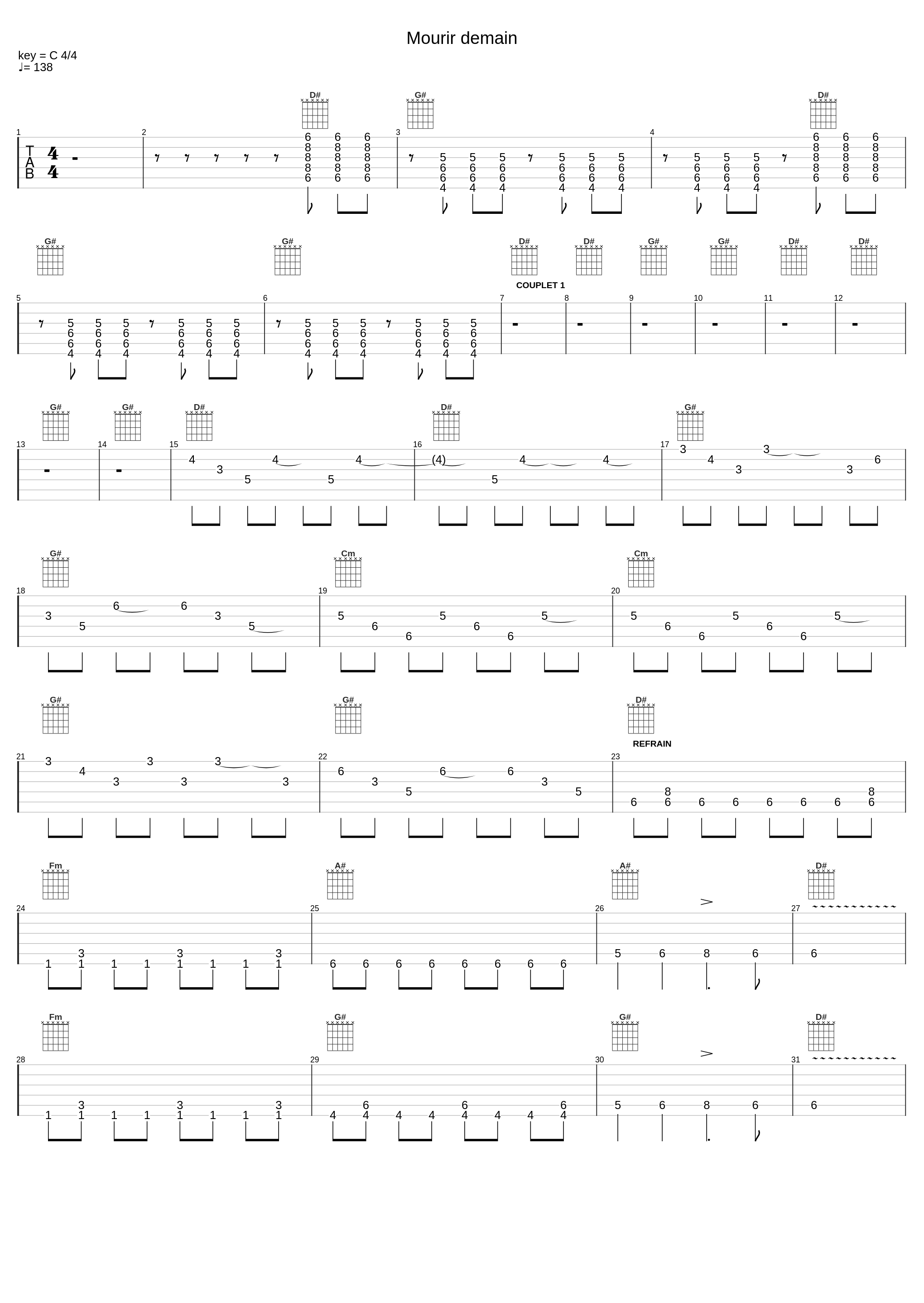 Mourir Demain_Pascal Obispo_1