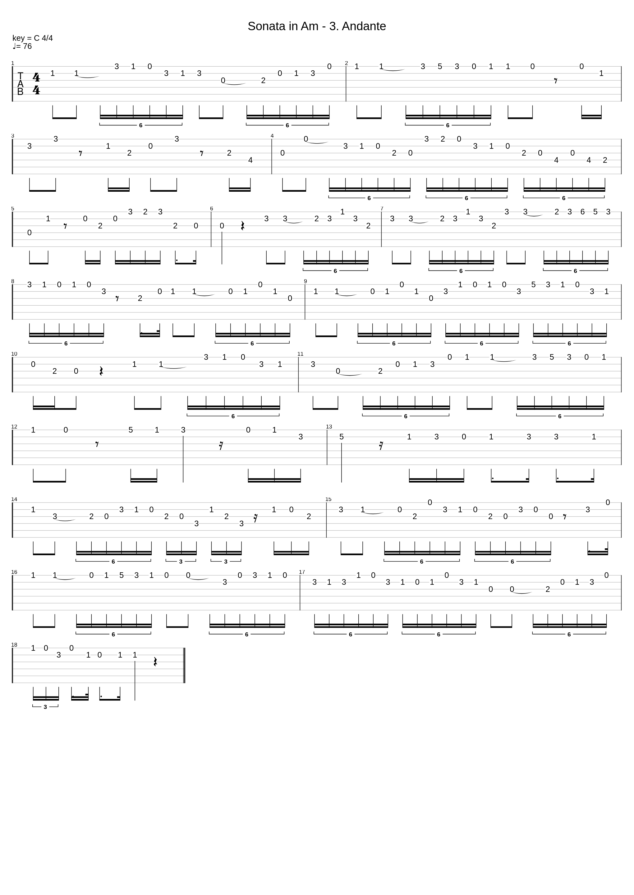 Sonata In Am - 3 Andante_Georg Philipp Telemann_1