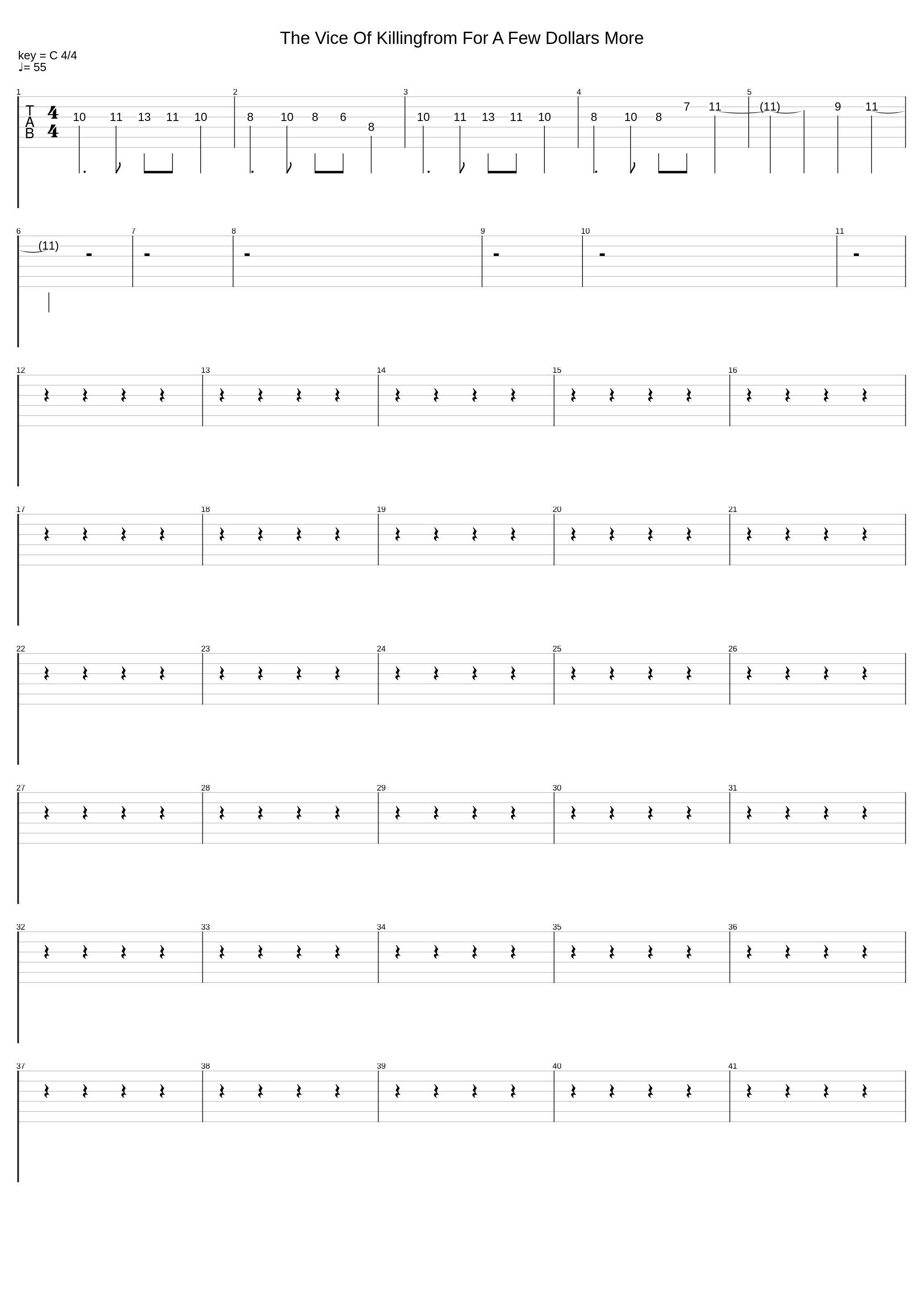 The Vice Of Killingfrom For A Few Dollars More_Ennio Morricone_1