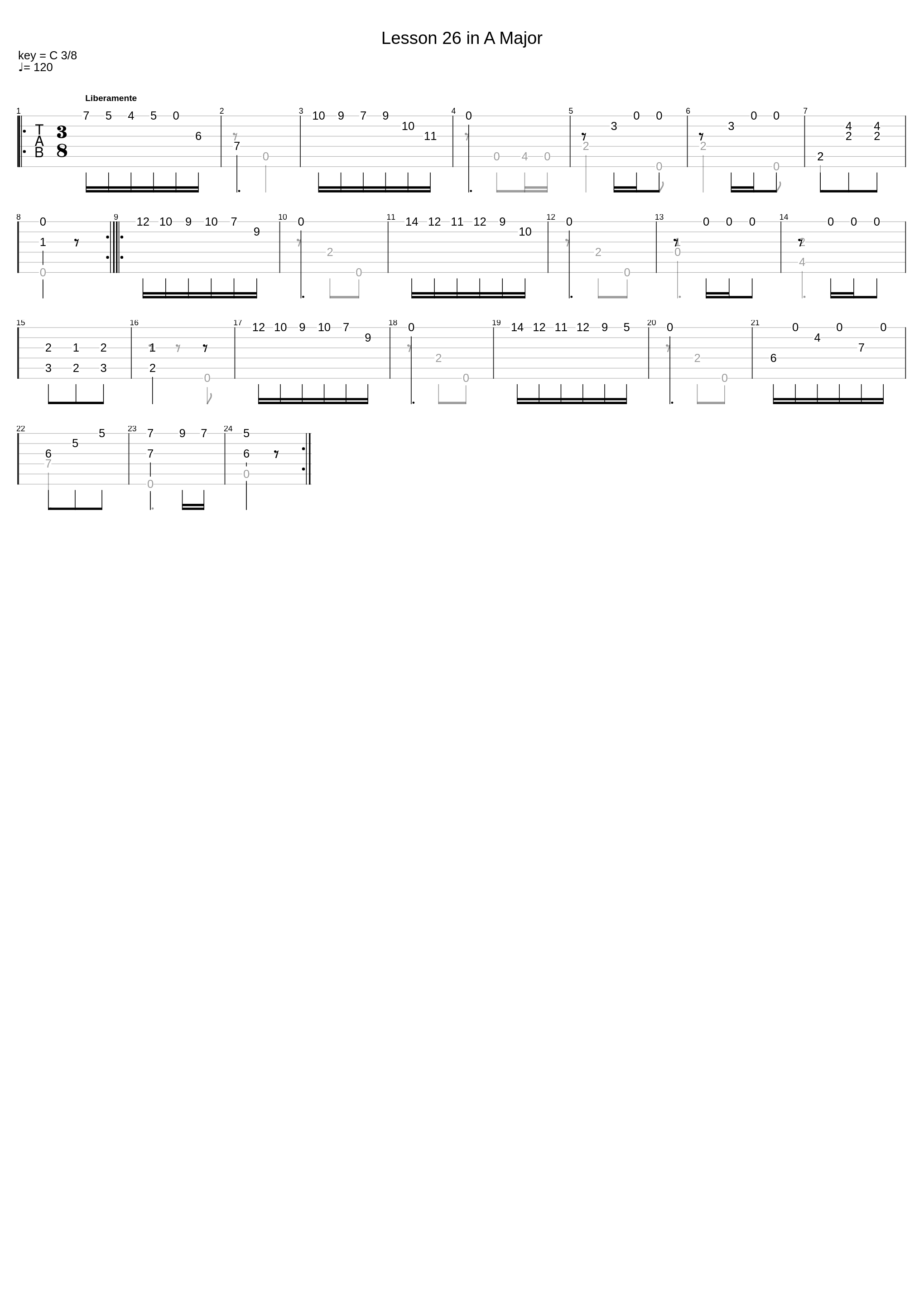Lesson 26 In A Major_Dionisio Aguado_1