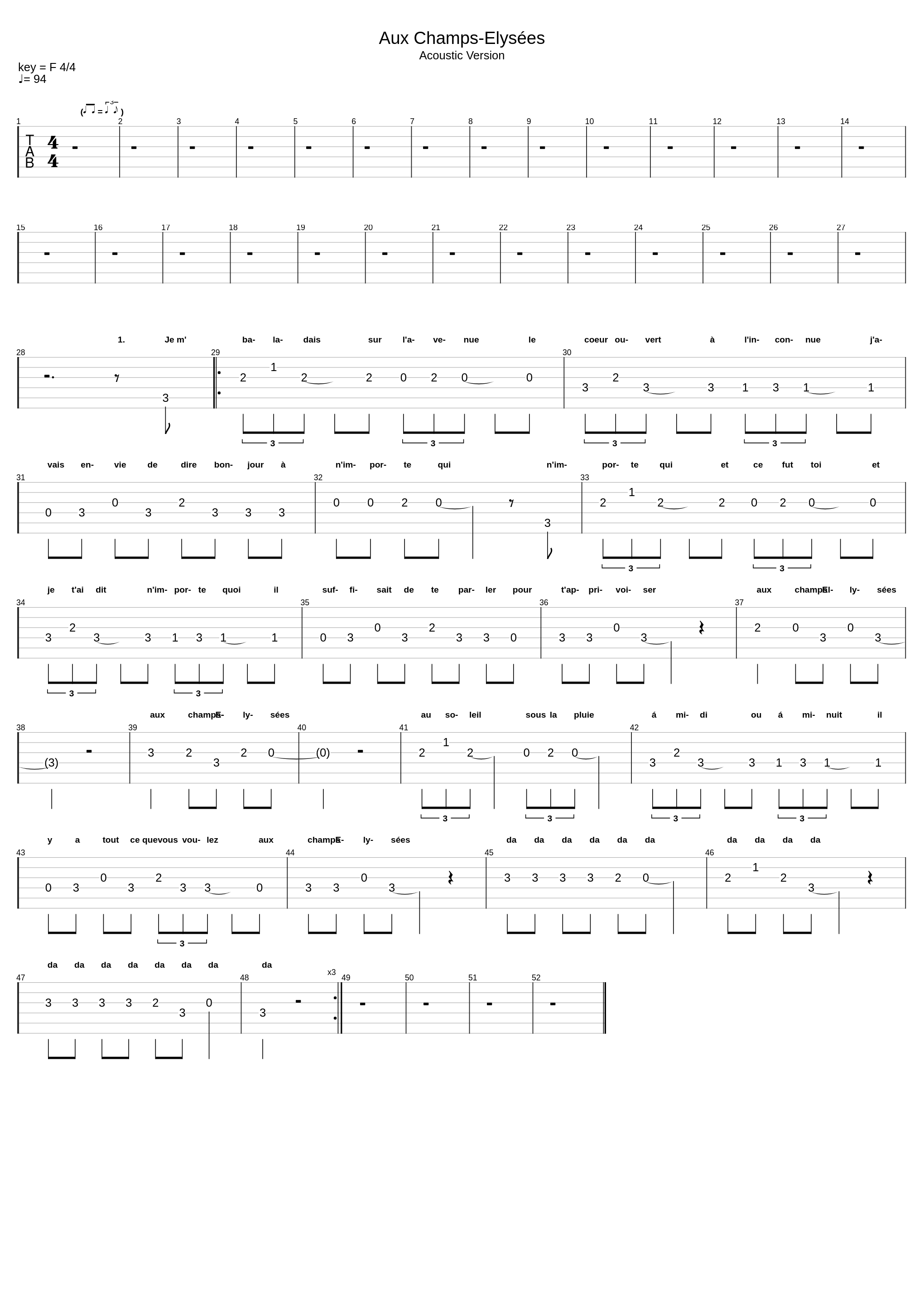 Aux Champs-Elysees (Acoustic Version)_Joe Dassin_1